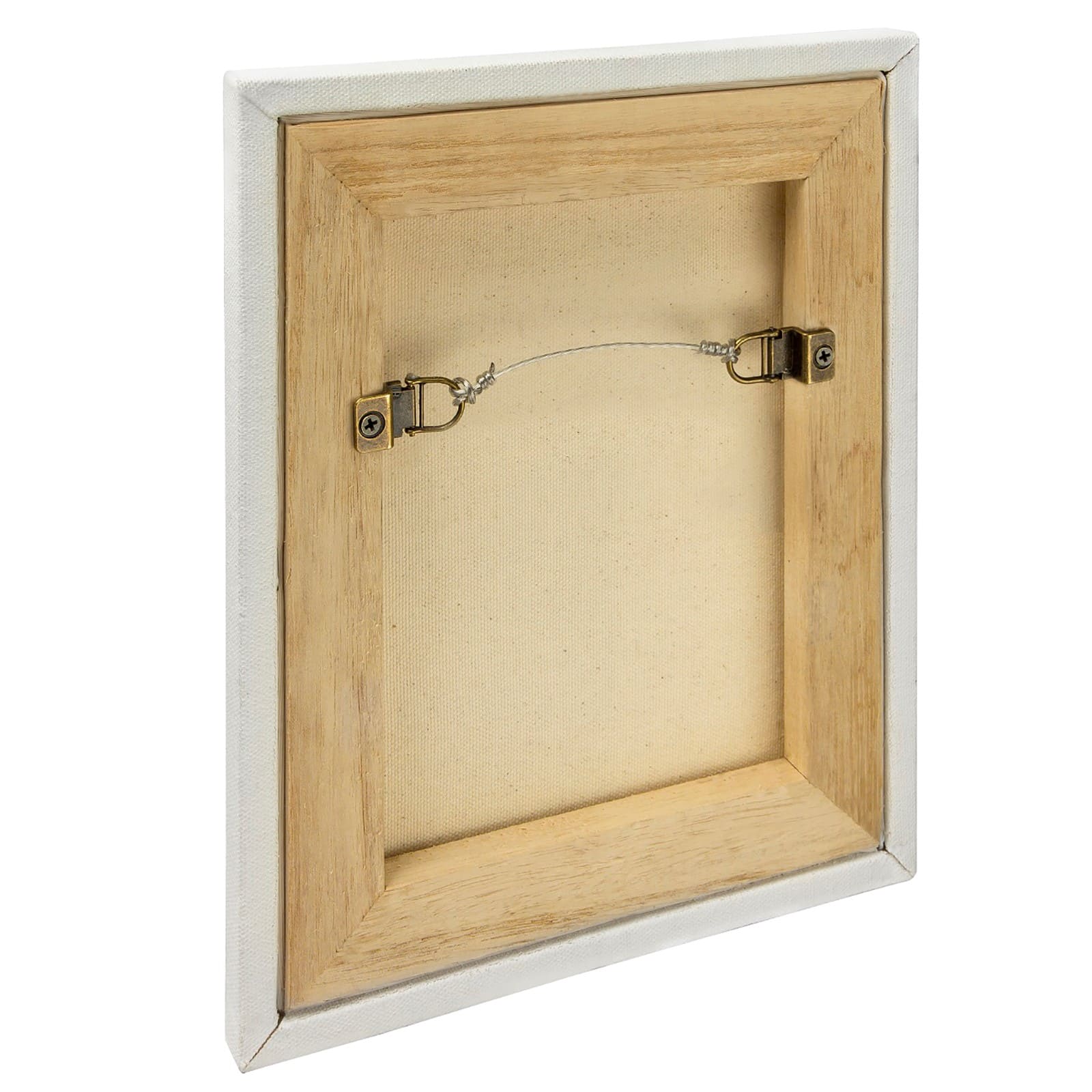 24 Pack: 4 ct. (96 total) 1-Hole Canvas Flat Mount D-Ring Hangers