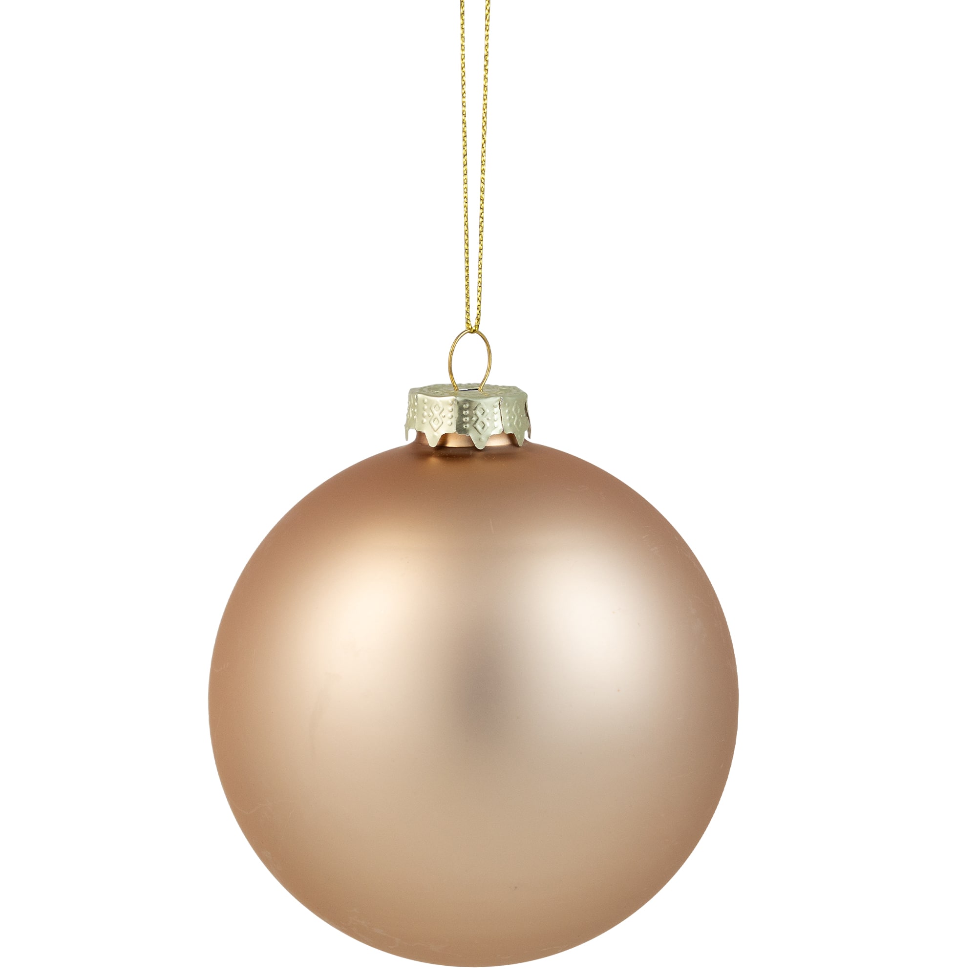 Northlight 4" Gold & Pink 2-Finish Christmas Ball Glass Ornaments Set