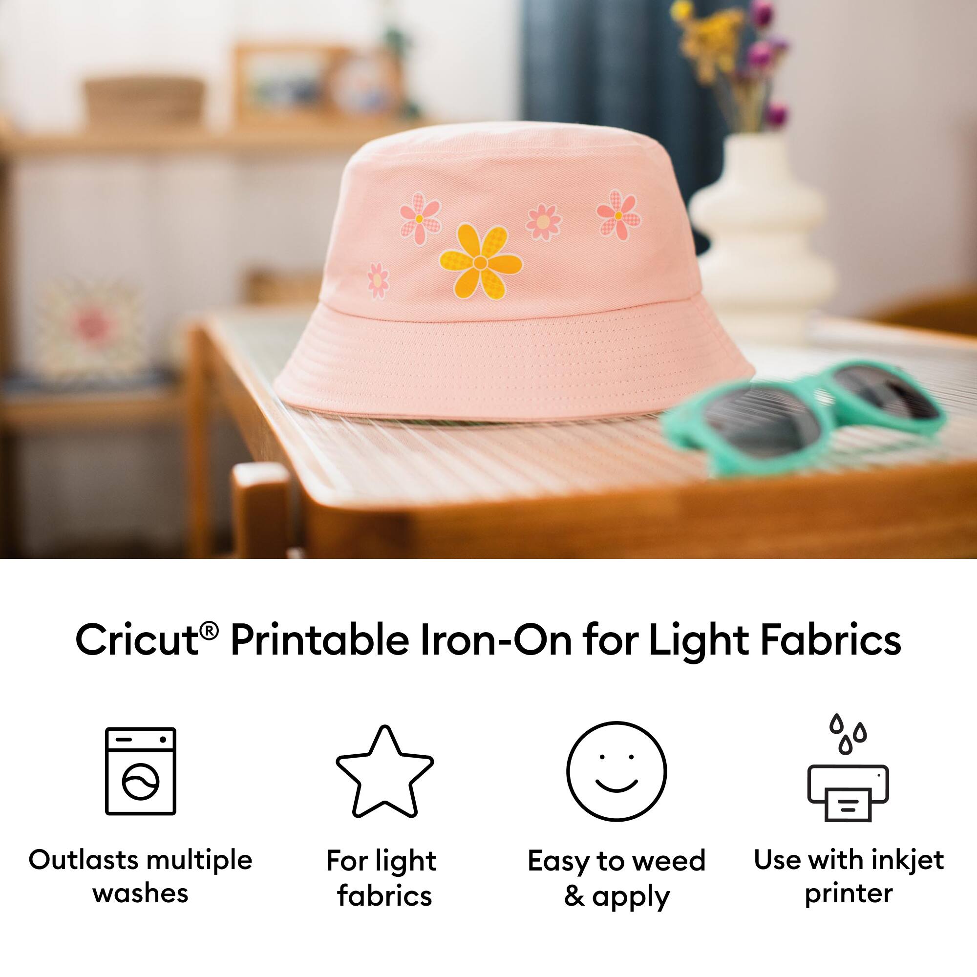 Cricut® Printable Iron-On for Light Fabrics, 10 Sheets
