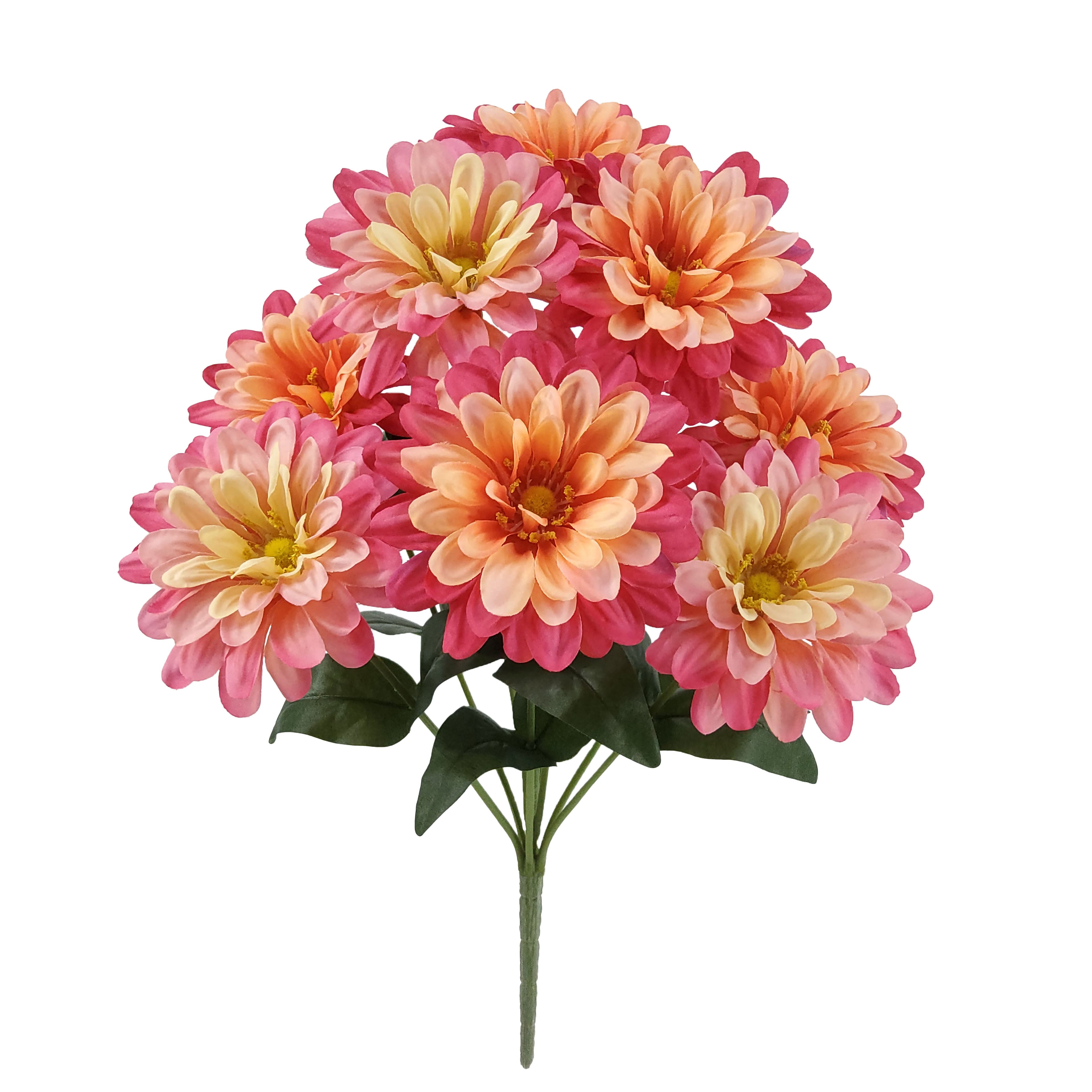 18" Pink Zinnia Bush by Ashland®