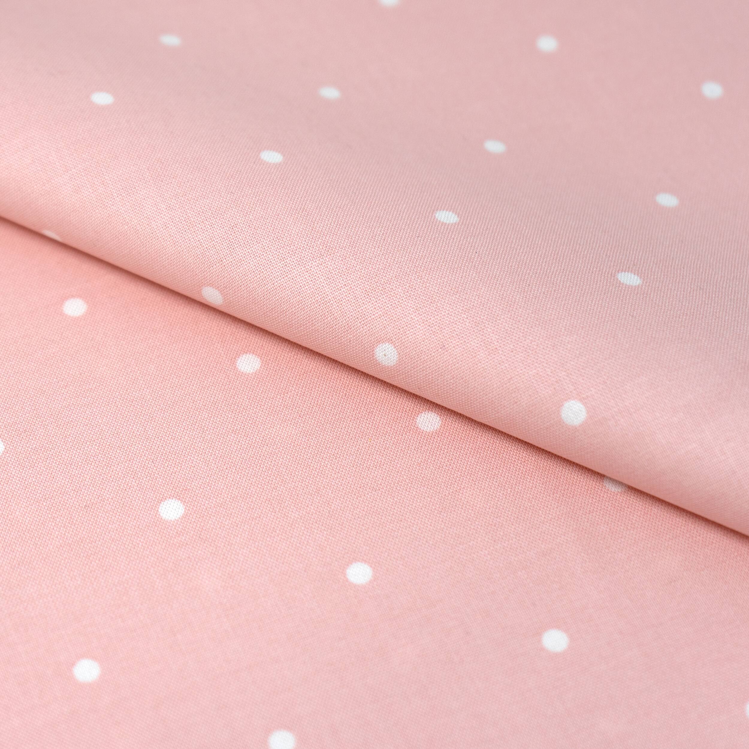 SINGER Pink Dots Cotton Fabric