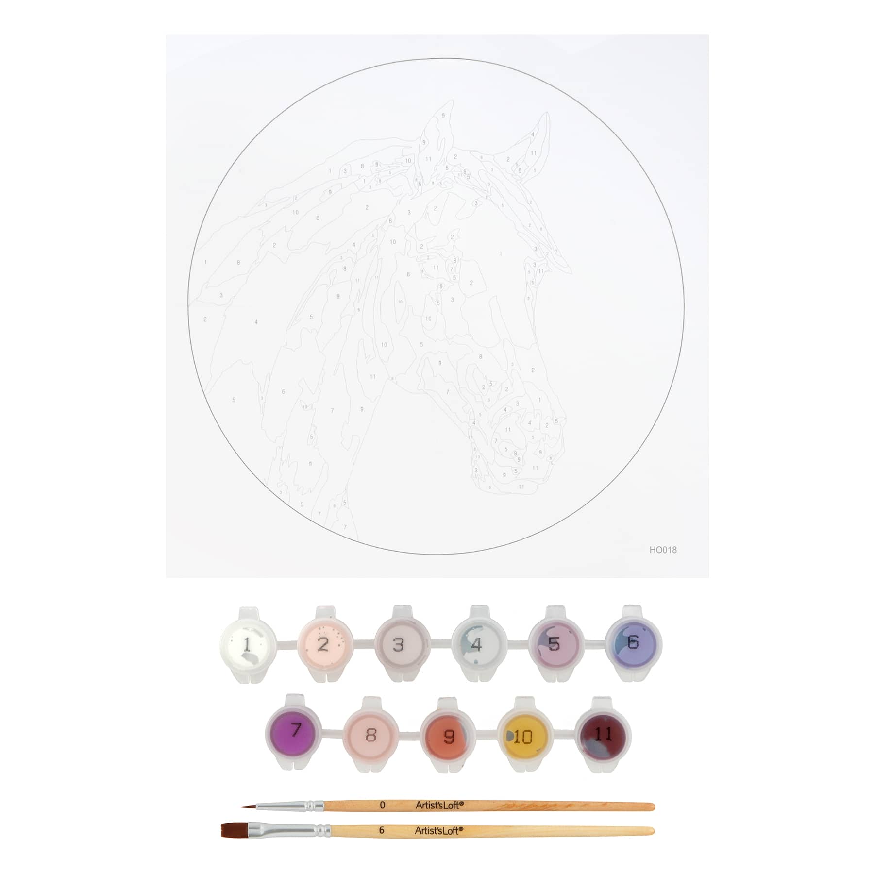Horse Paint-by-Number Plywood Surface Kit by Artist's Loft®