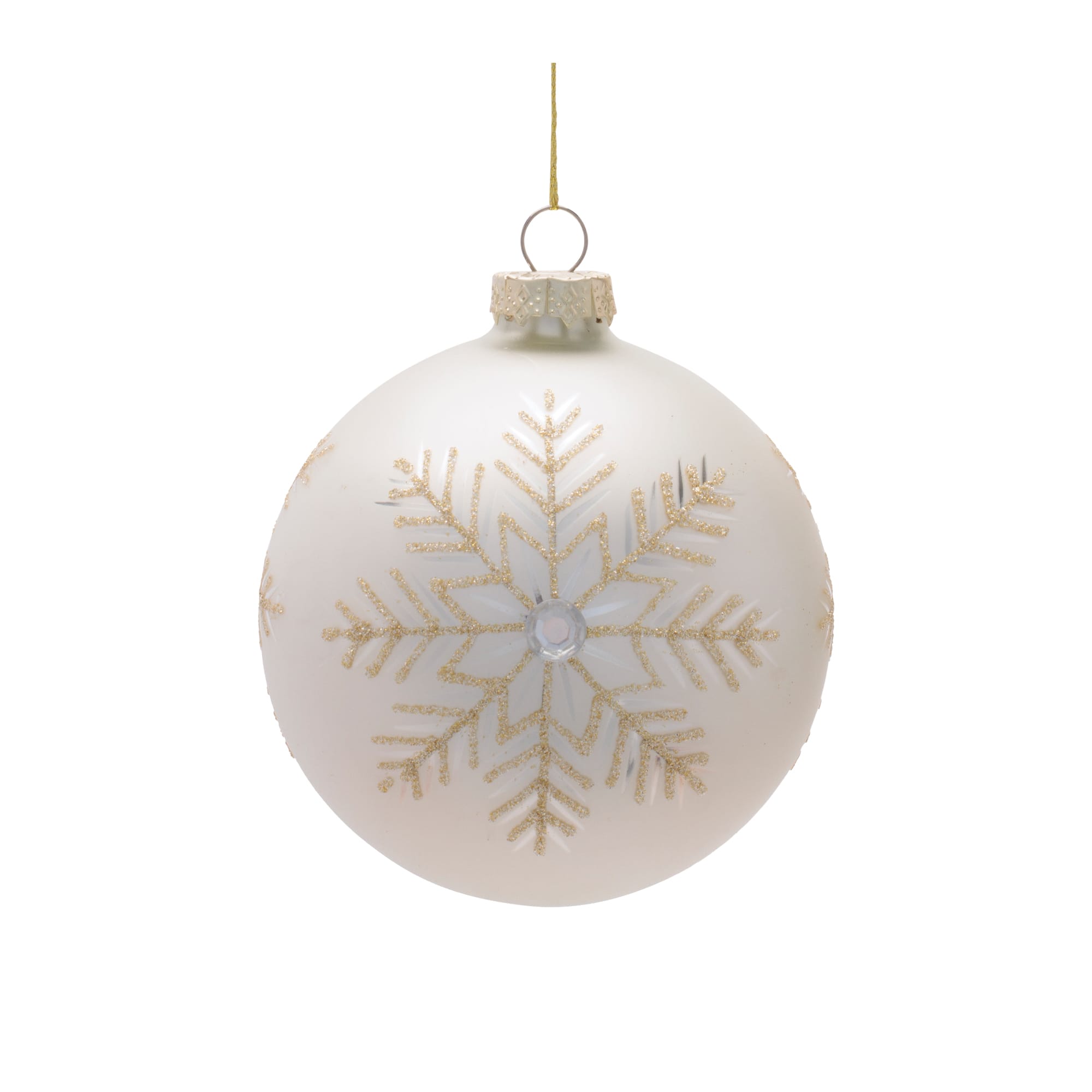 Melrose Silver & Gold Glass Ornament Set