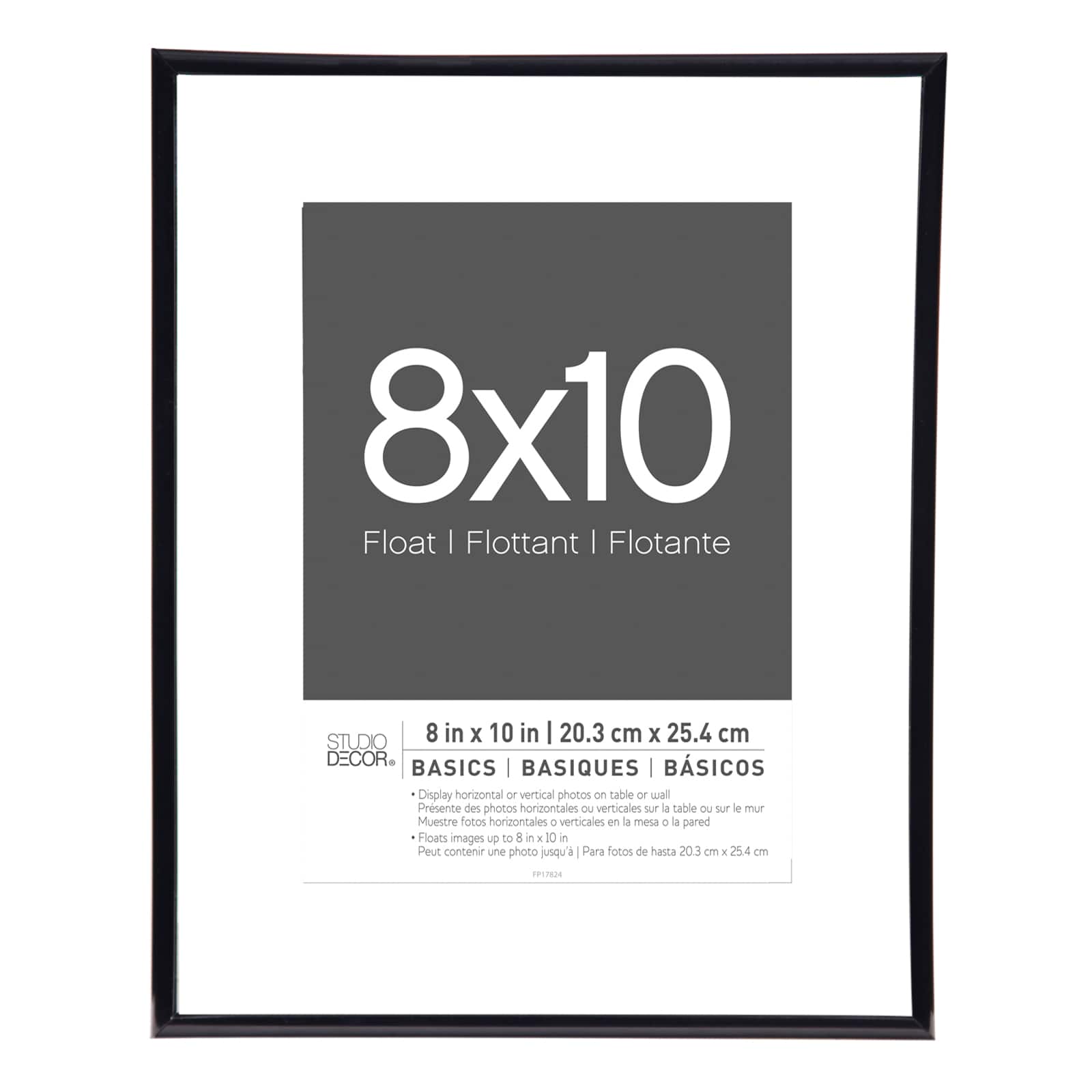 Basics Black Thin Float Frame by Studio Décor®