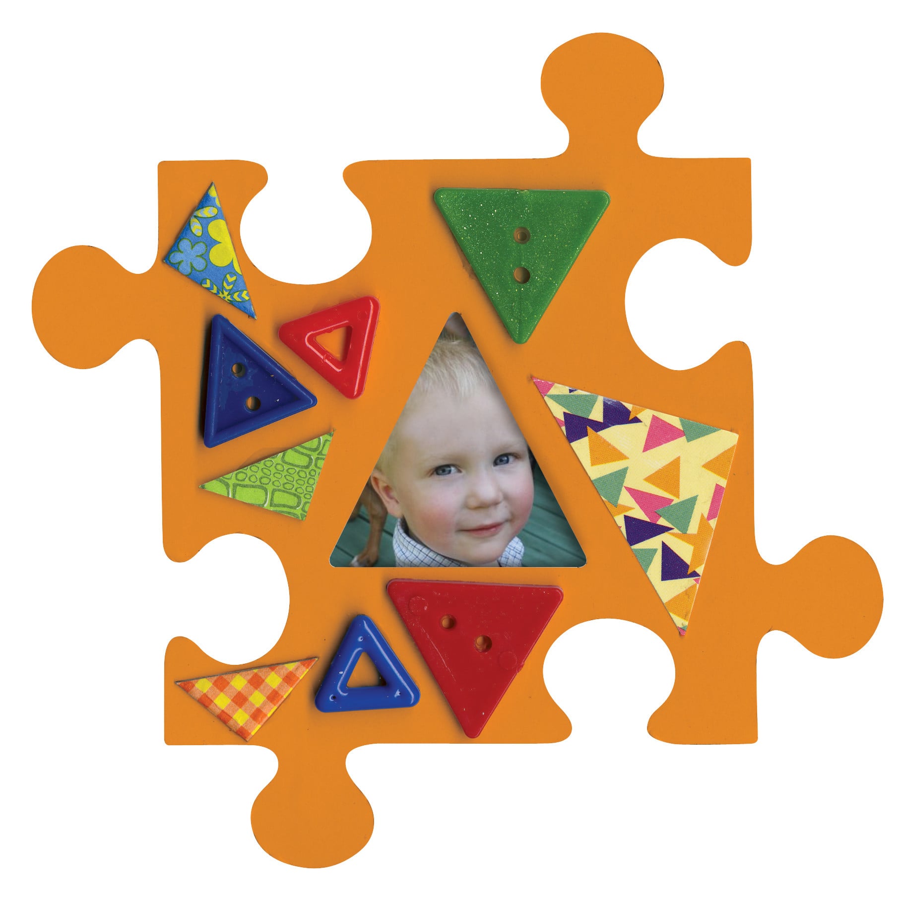 Roylco® 5.5" Puzzle Piece Picture Frames, 24ct.