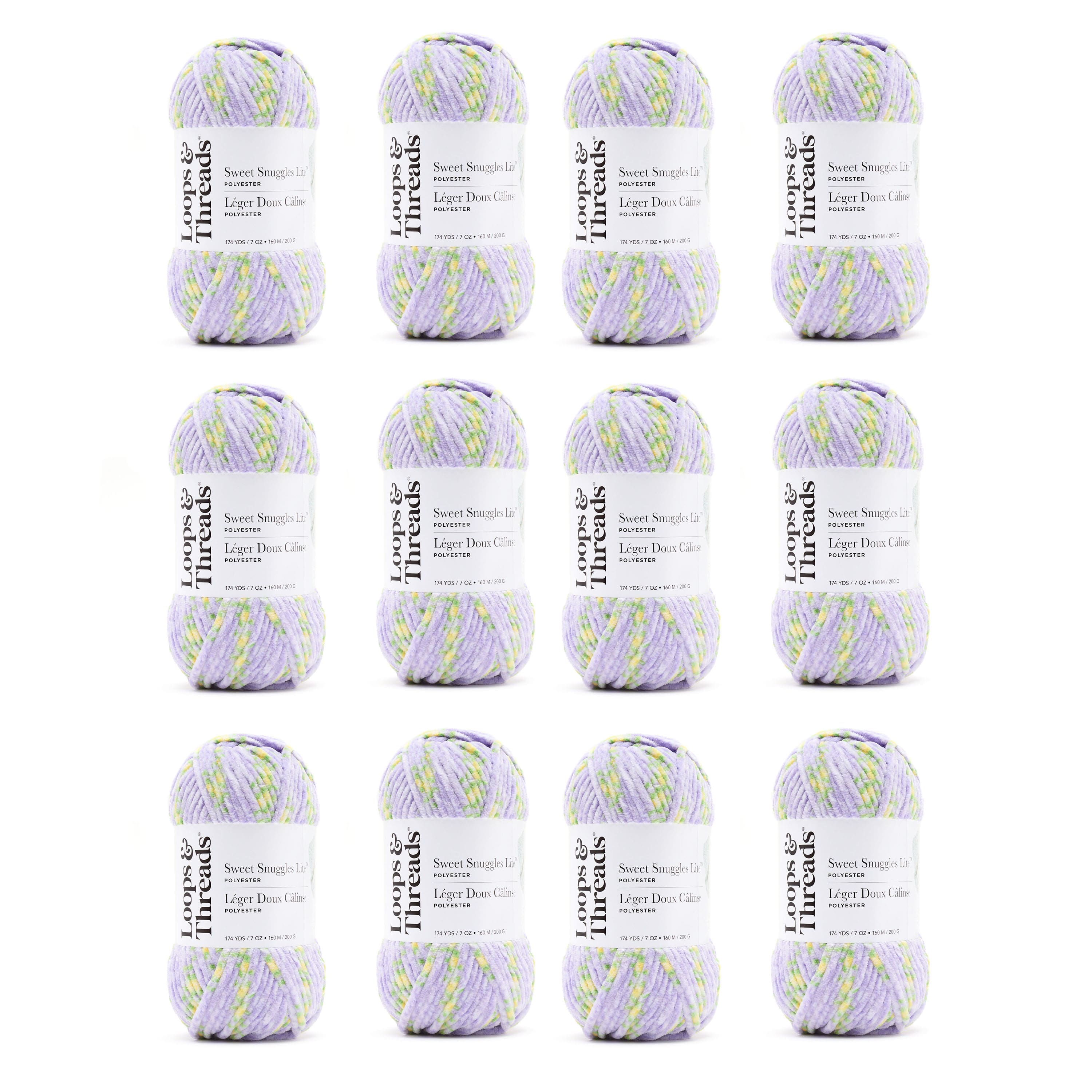 12 Pack: Sweet Snuggles Lite Blossom™ Yarn by Loops & Threads