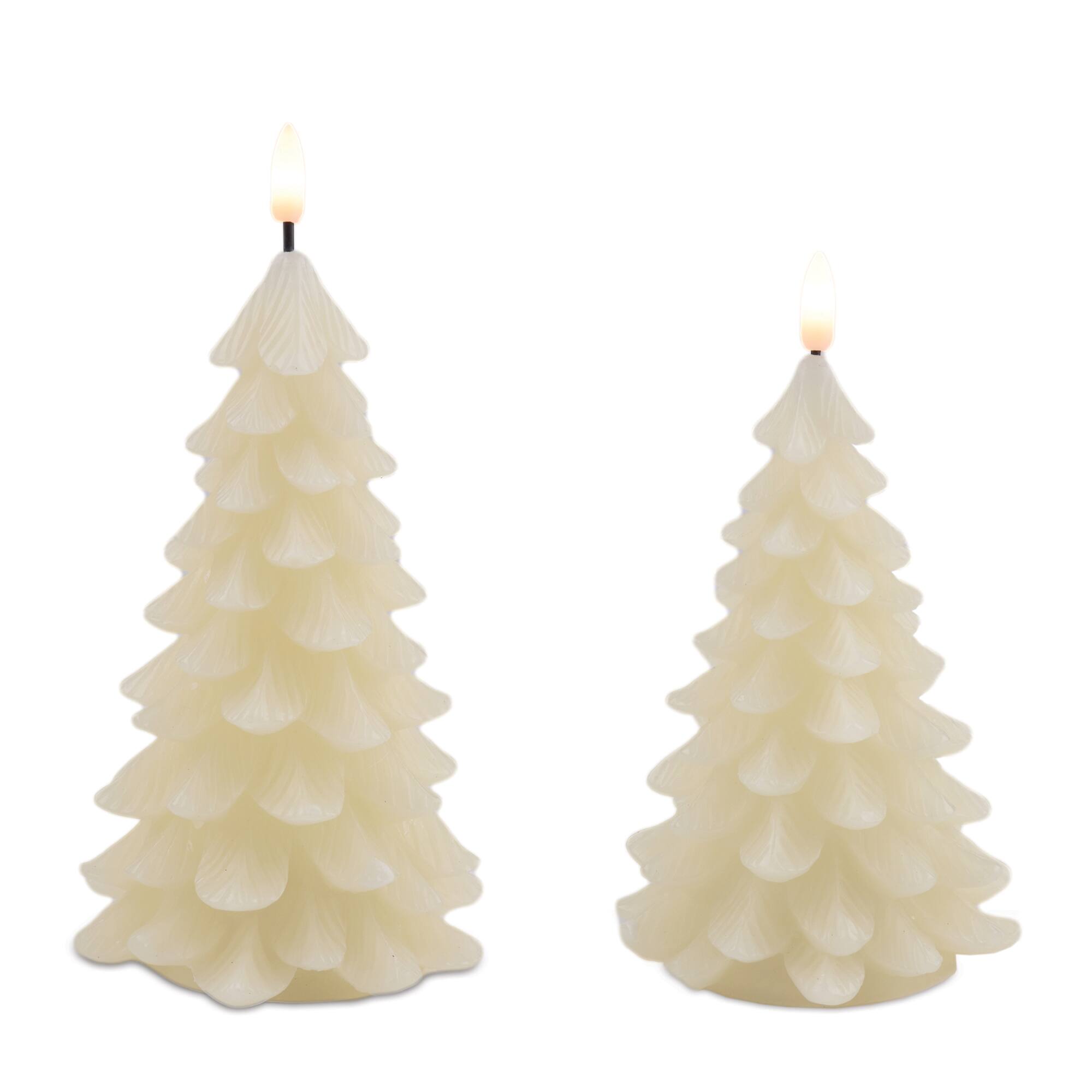 Melrose LED Pine Tree Candles Set