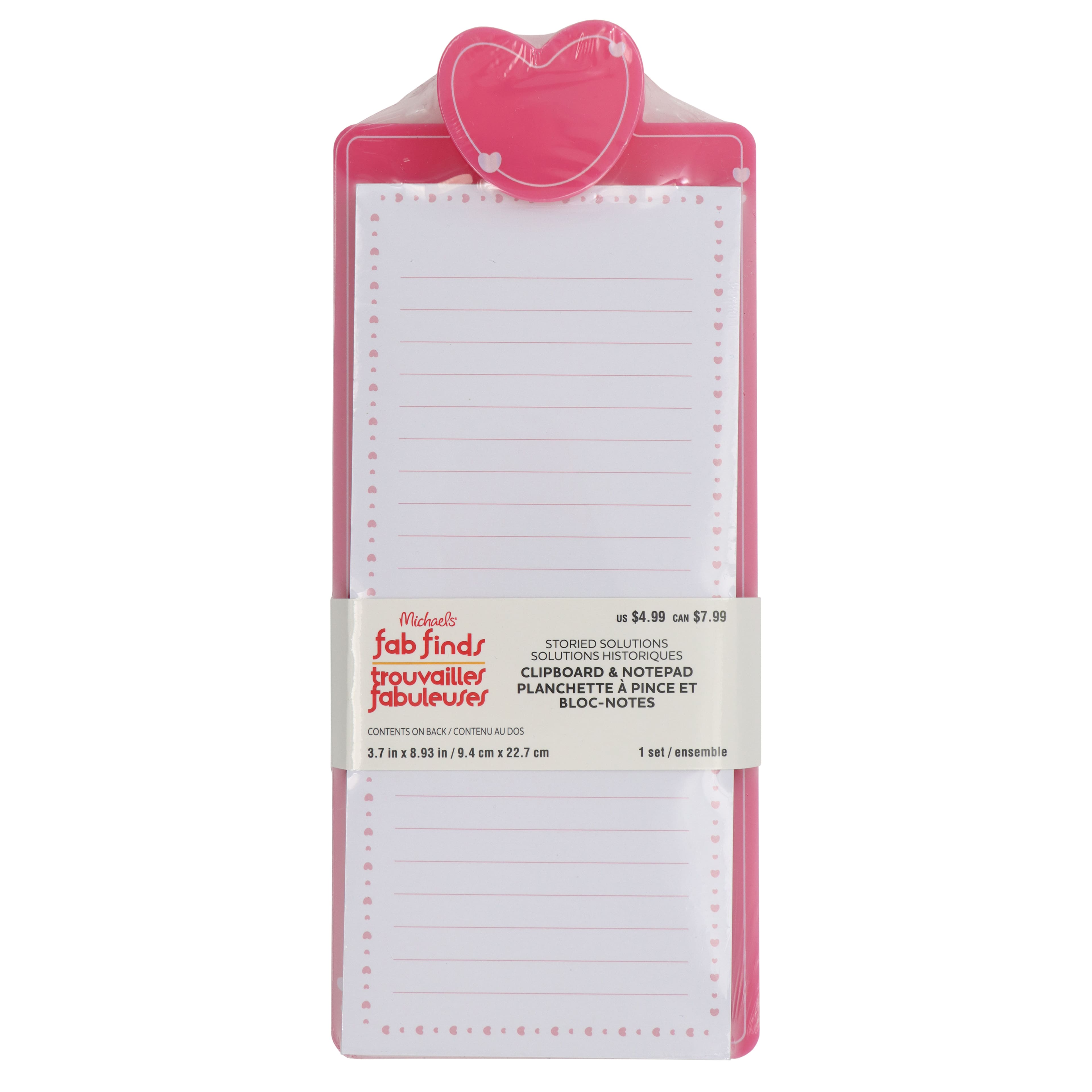 Assorted Acrylic Clipboard & Notepad Set by Fab Finds, 1pc.
