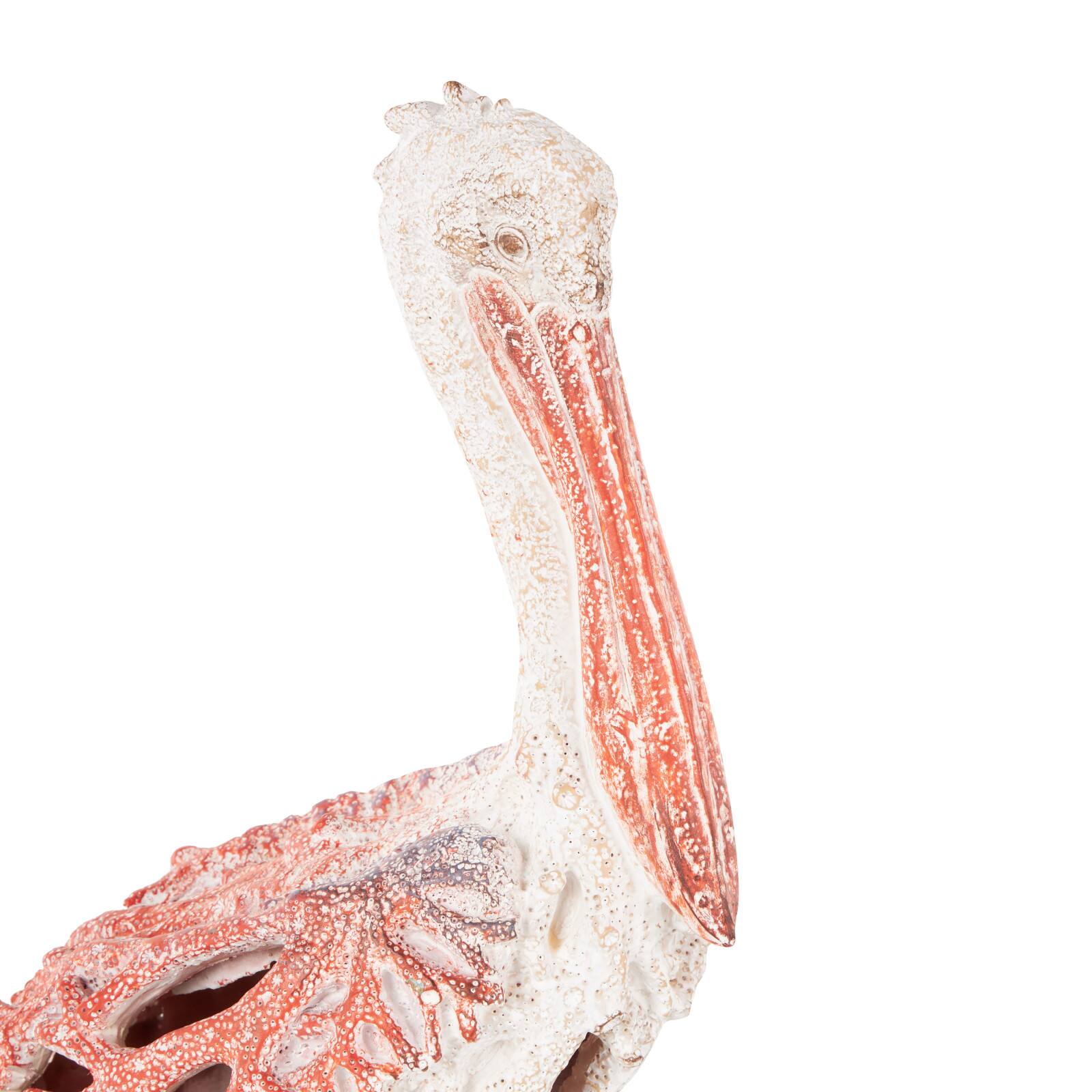 13.5" Textured Polystone Pelican Sculpture