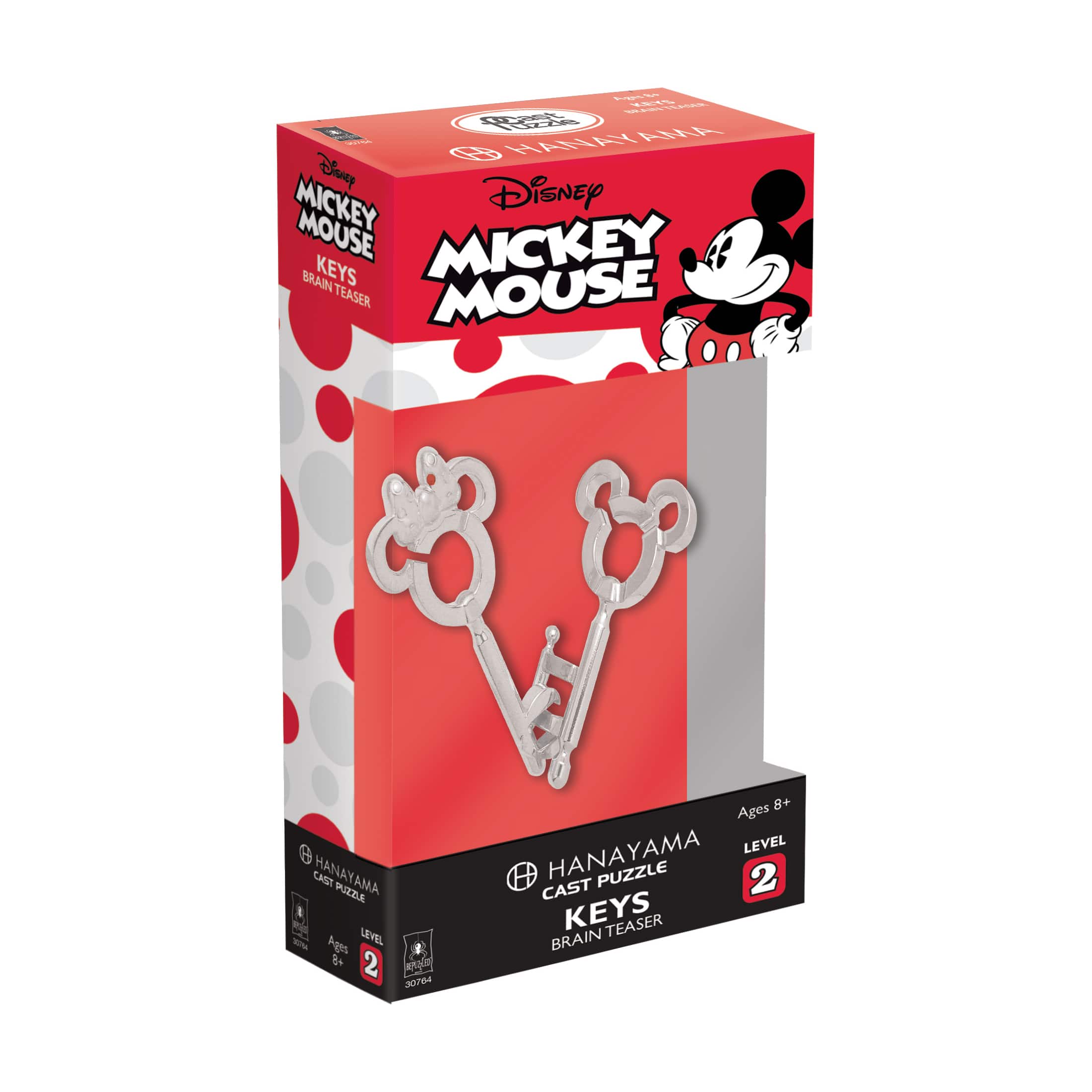 Hanayama Disney Mickey Mouse: Mickey & Minnie Keys Level 2 Cast Puzzle
