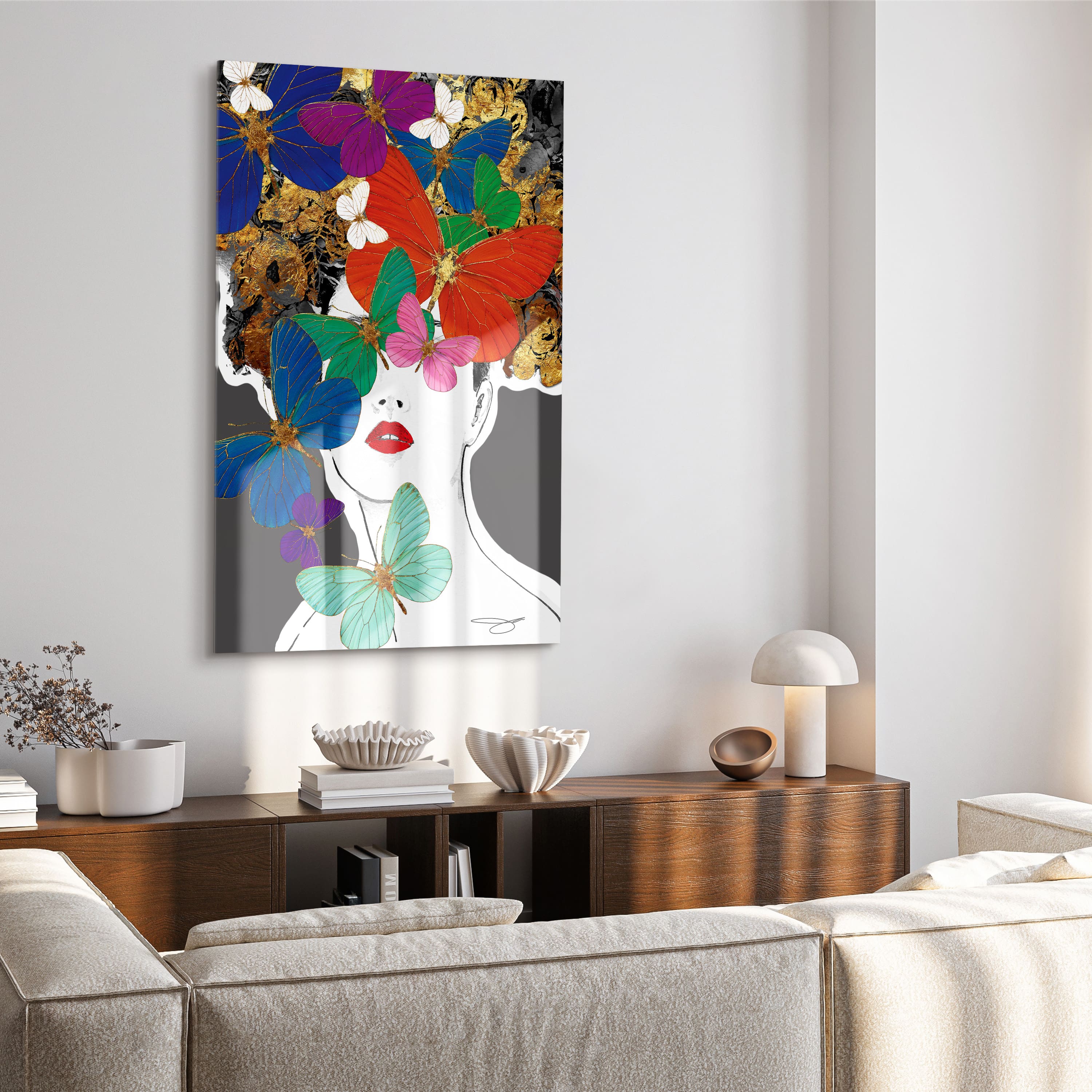 Empire Art Direct 48" x 32" Blindfolded Frameless Free Floating Printed Tempered Glass Wall Art