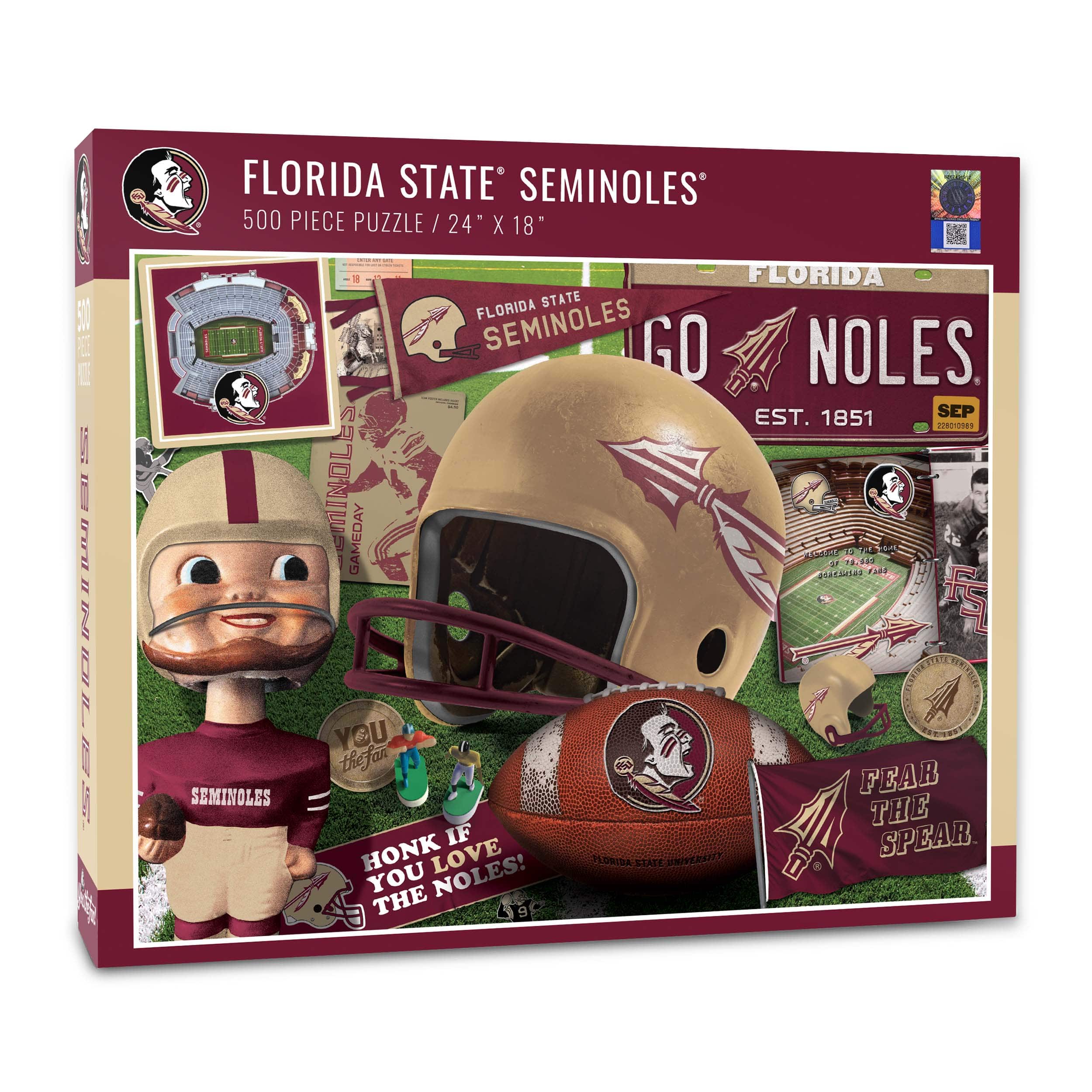 College Team Retro Series 500 Piece Puzzle By Youthefan in Florida State Seminoles | 18" x 24" | Michaels®