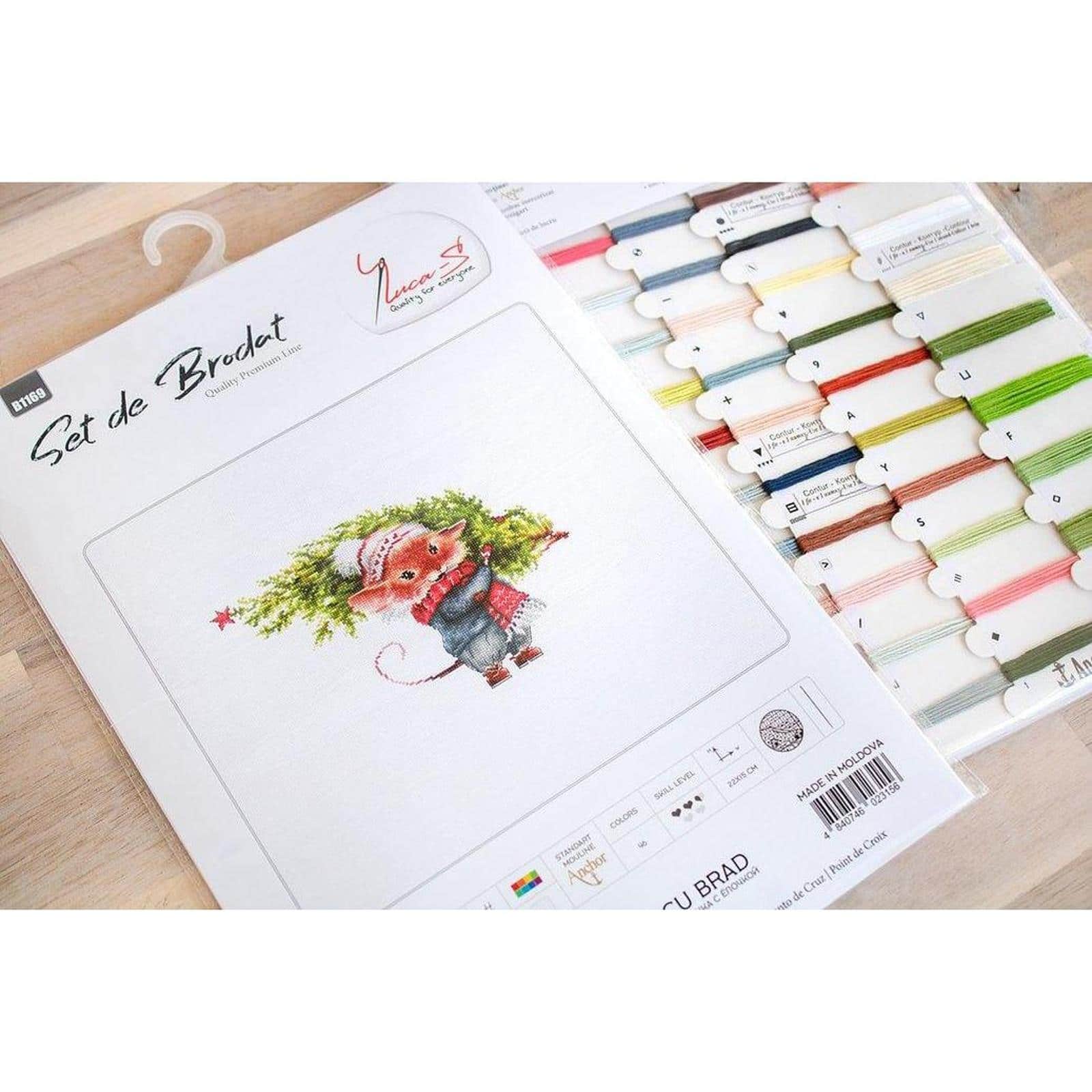 Luca-s Mouse With Fir Tree Counted Cross Stitch Kit
