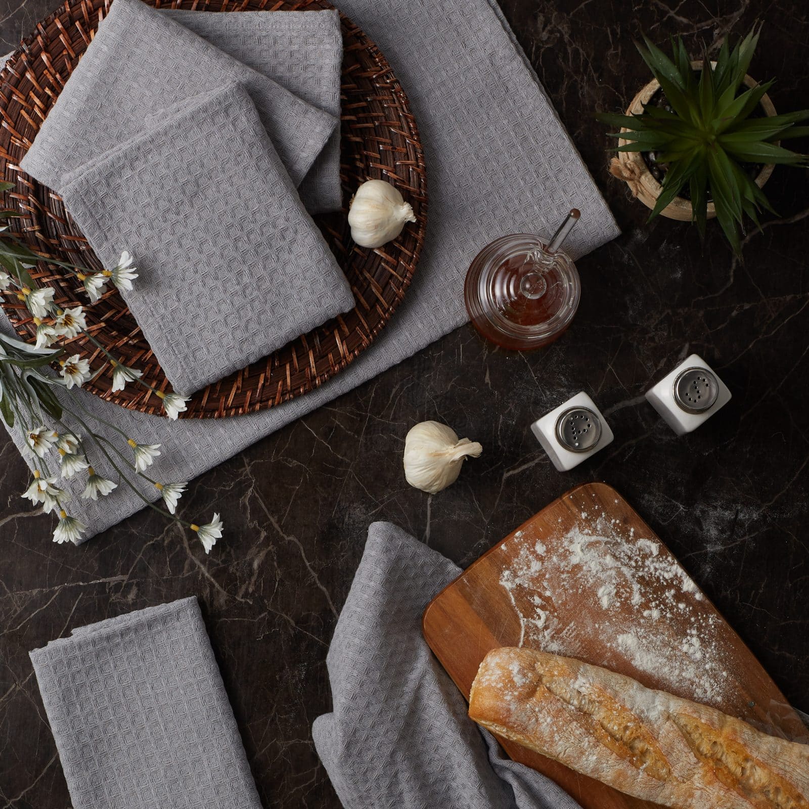 DII® Recycled Cotton Waffle Dish Towels