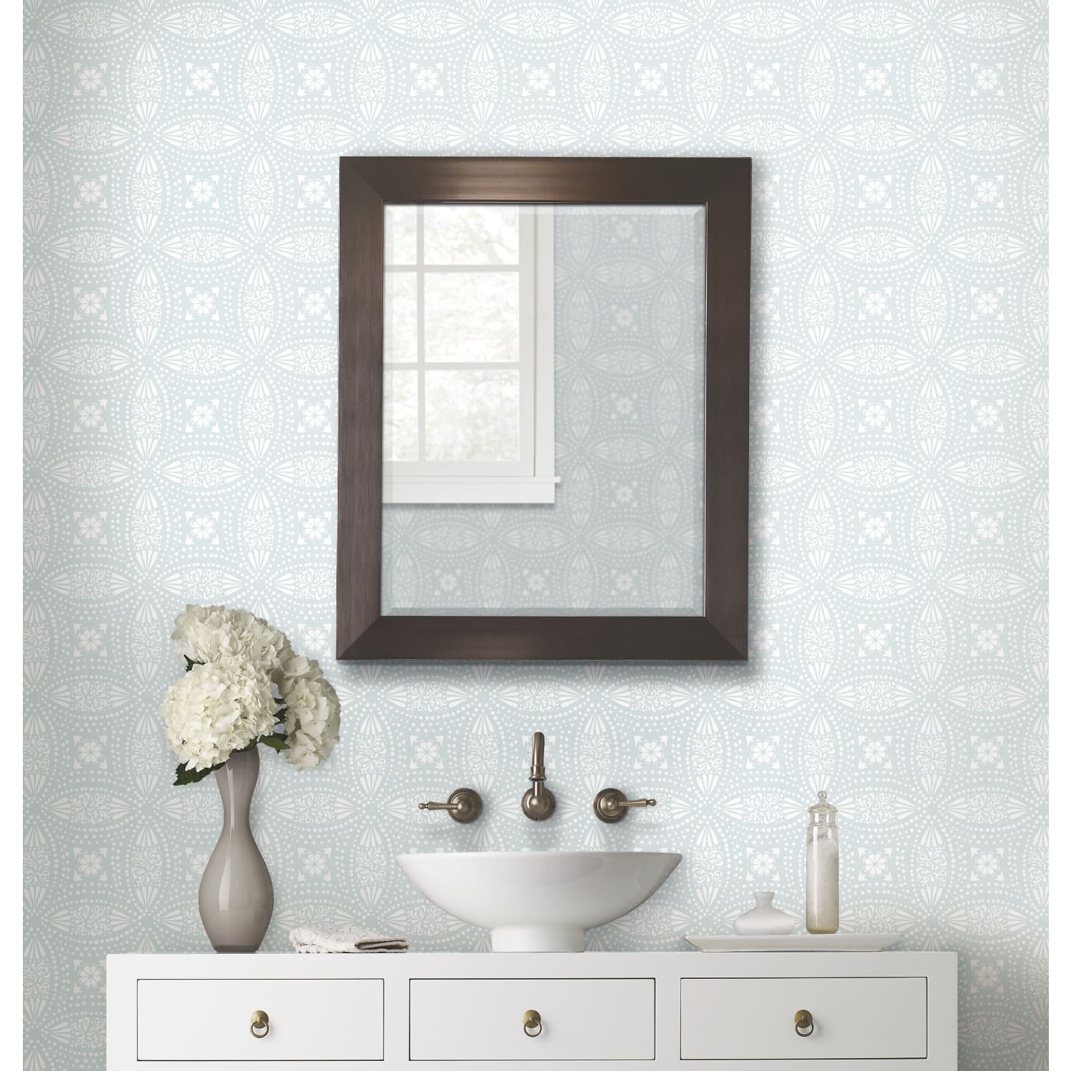 RoomMates Overlapping Medallions Peel & Stick Wallpaper