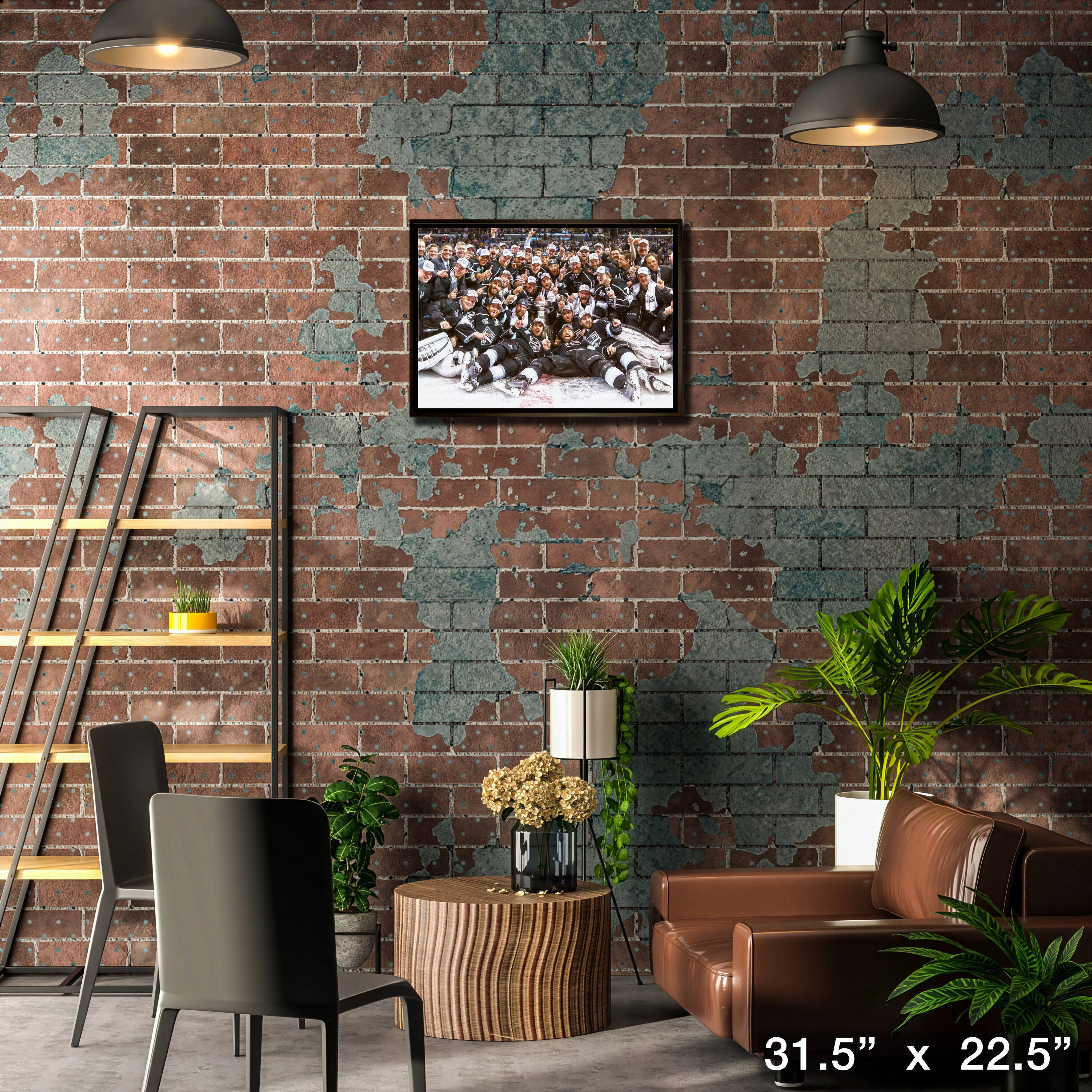 Los Angeles Kings 20" x 29" Framed Canvas 2014 Stanley Cup 31.5" x 22.5"