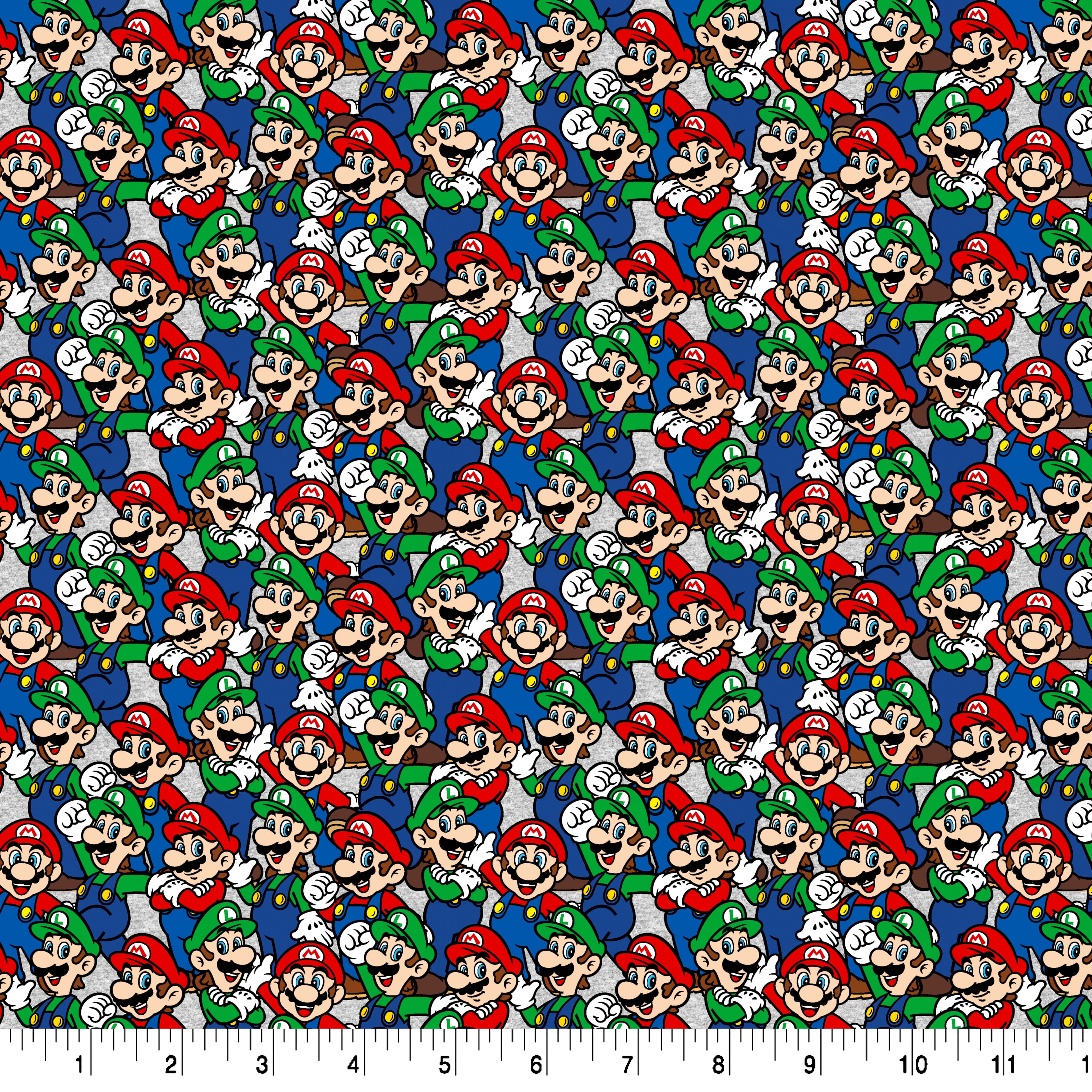 Nintendo® Packed Mario & Luigi Cotton Fabric