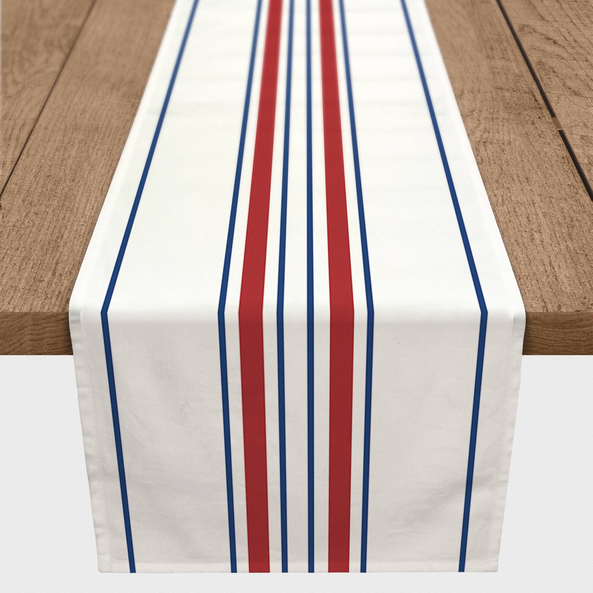 Red, White & Blue Stripes Indoor/Outdoor Table Runner