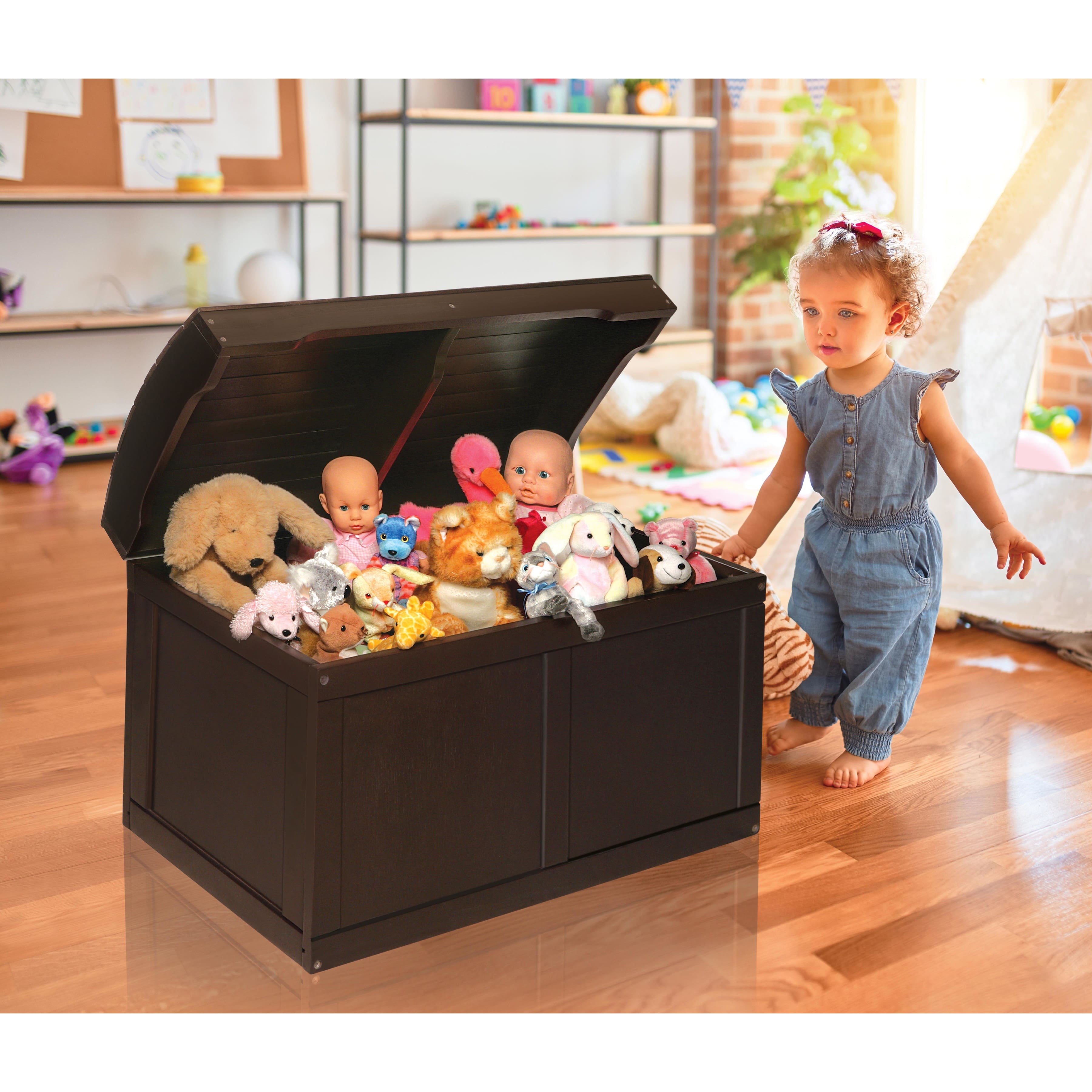 Badger Basket Hardwood Barrel Top Toy Chest