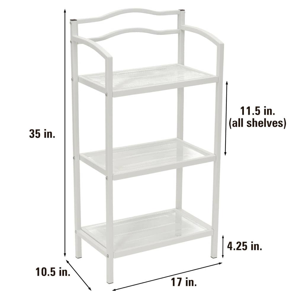 Household Essentials 3-Tier Metal Bathroom Storage Shelf