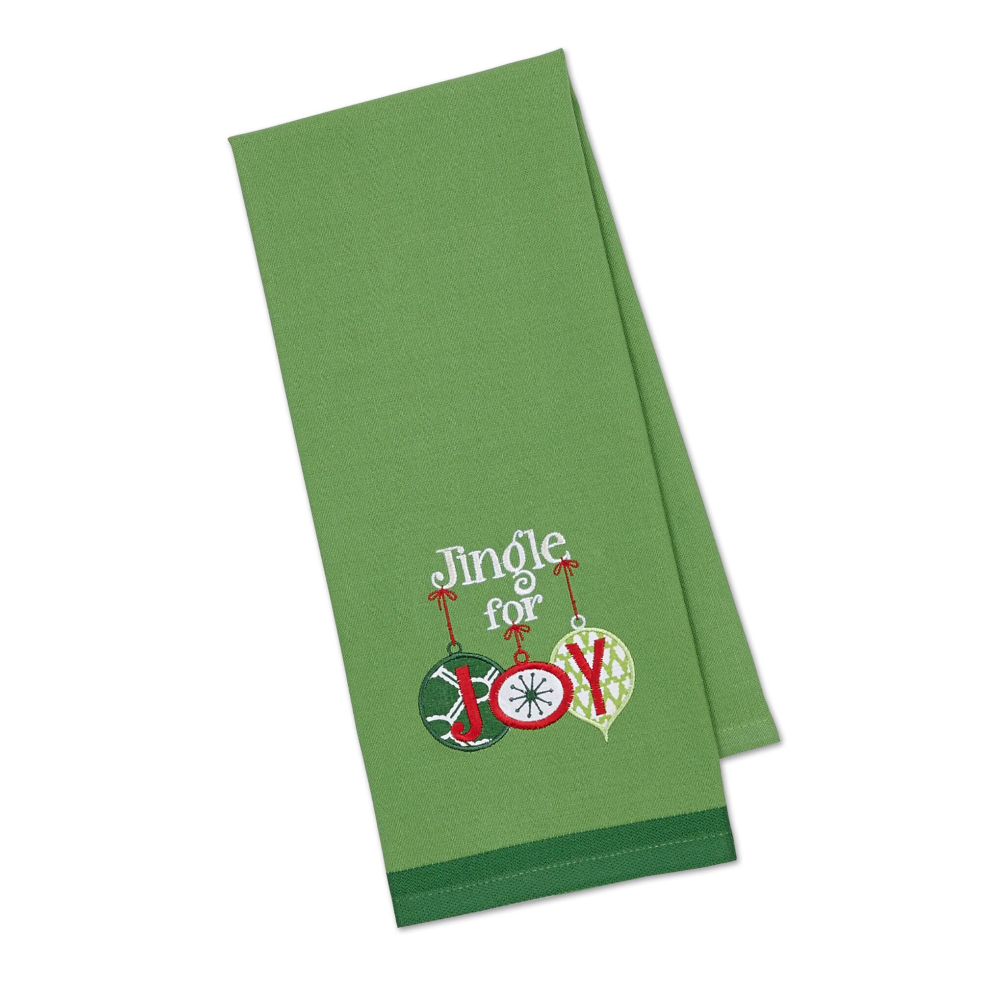 DII® Jingle For Joy Embroidered Dishtowel Set