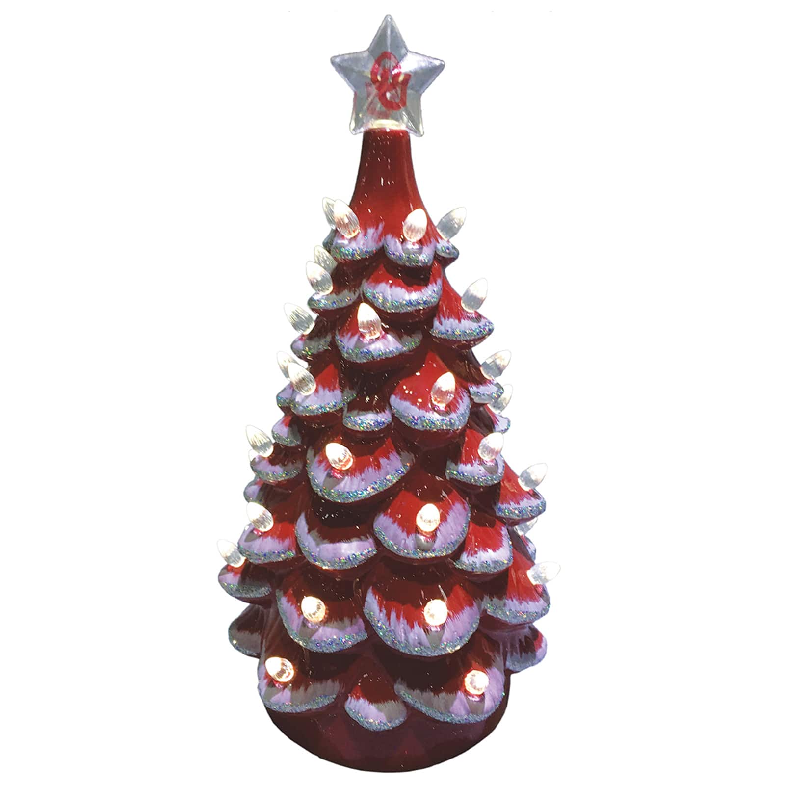 Santa's Workshop 14" NCAA College Team Ceramic LED Christmas Tree By Santasworkshop in University Of Oklahoma | 7" x 7" x 14" | Michaels®