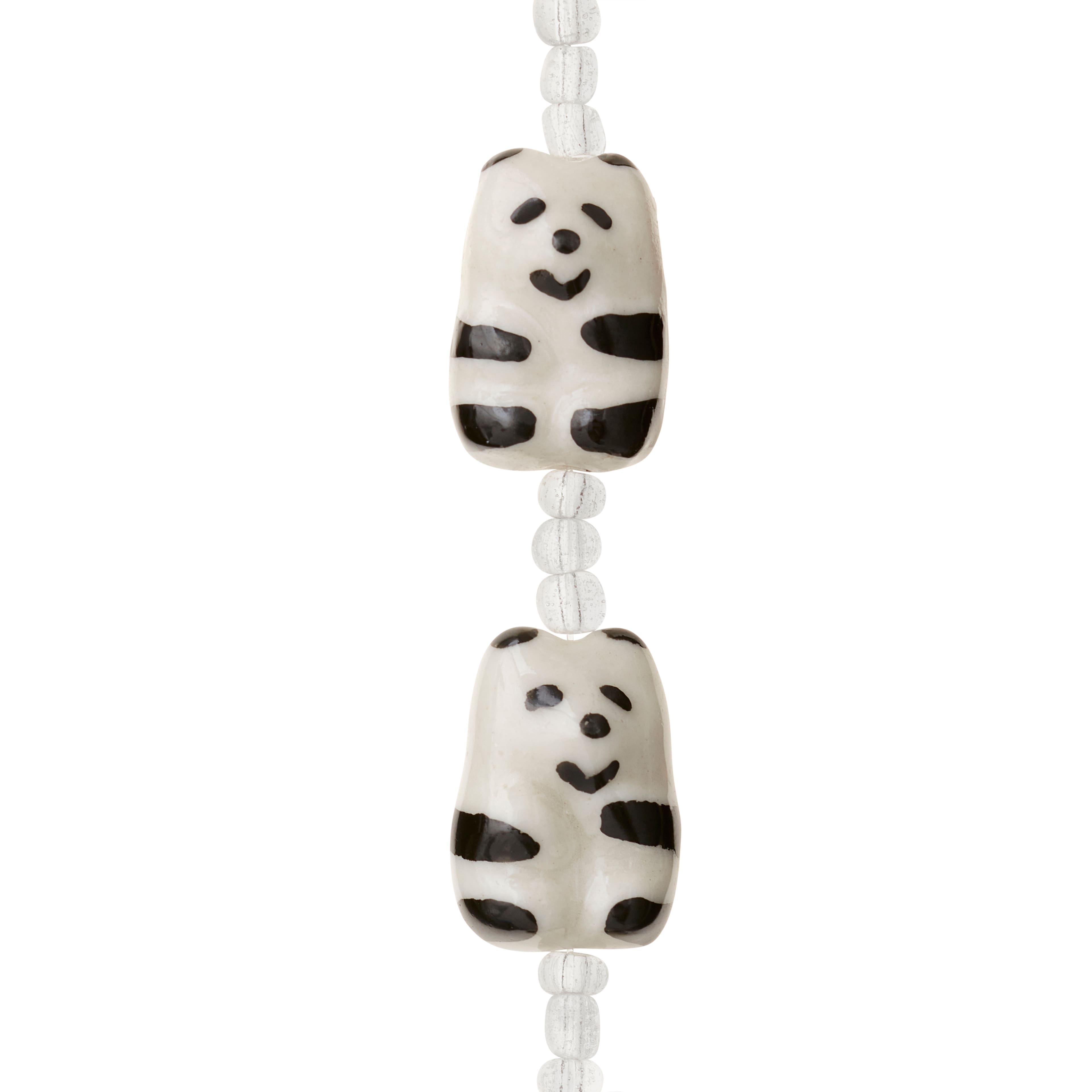 Black & White Ceramic Panda Beads, 19mm by Bead Landing™