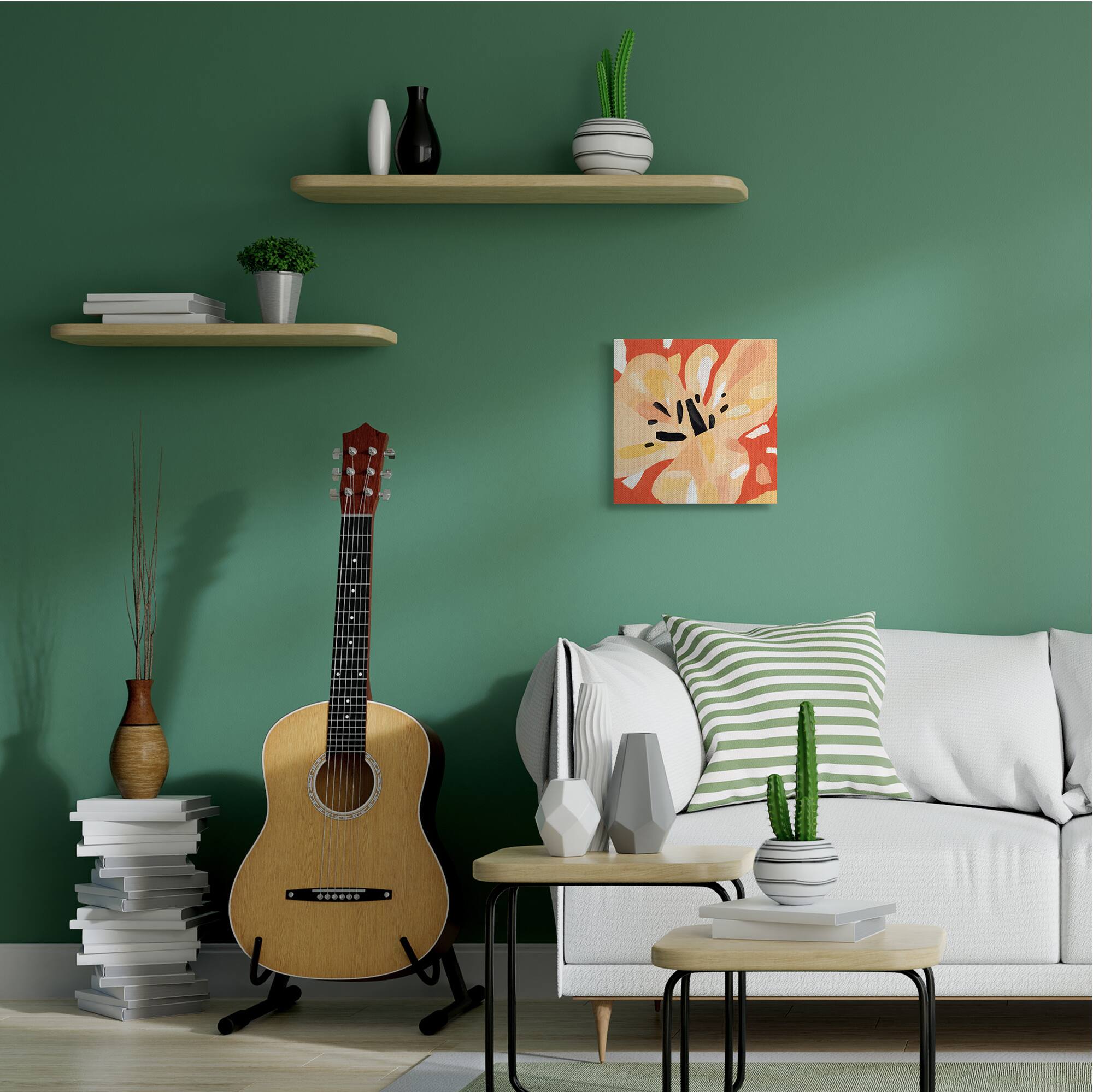 Stupell Industries Tropical Floral Abstract Canvas Wall Art