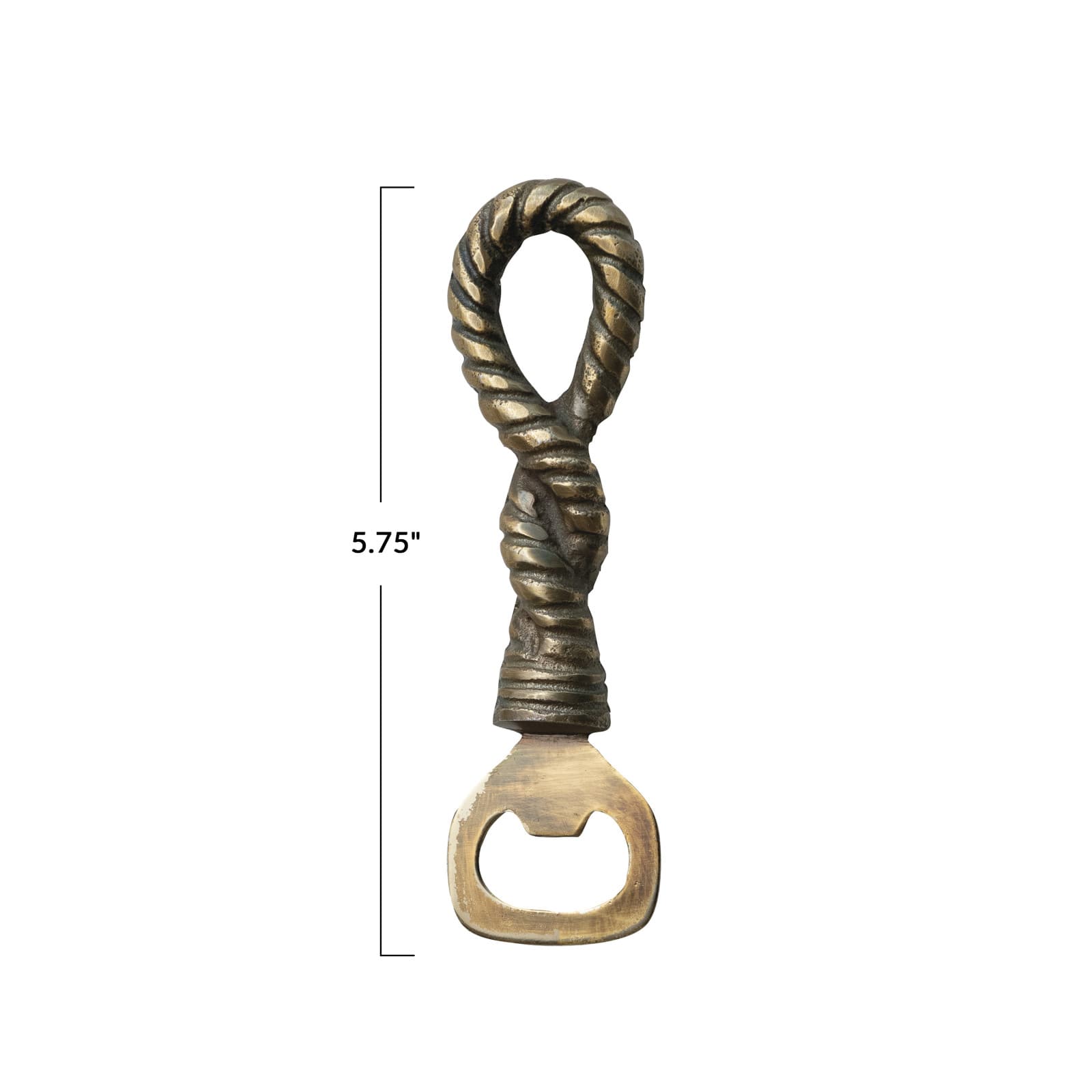 Hello Honey® 5.75" Gold Nautical Rope Antique Bottle Opener