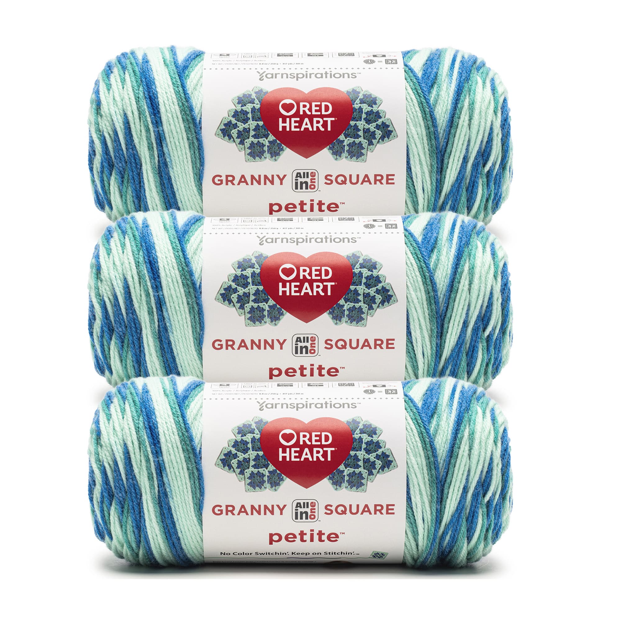 3 Pack Red Heart® All in One™ Granny Square Petite™ Yarn