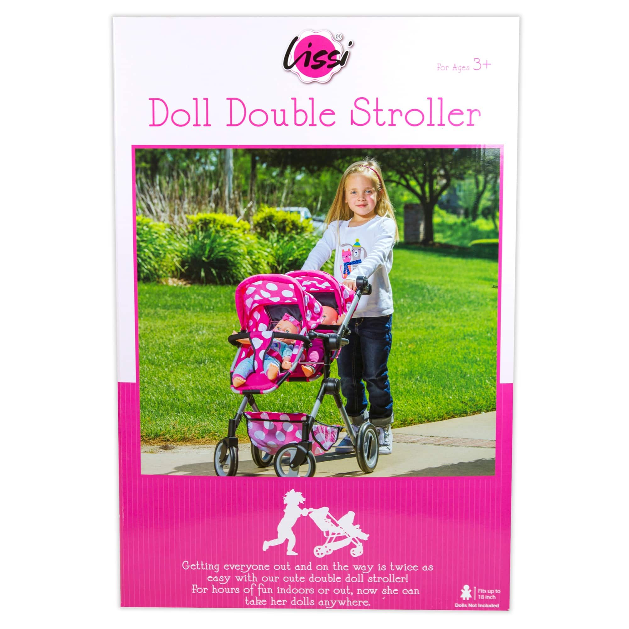 Lissi Dolls Modern Twin Baby Doll Stroller