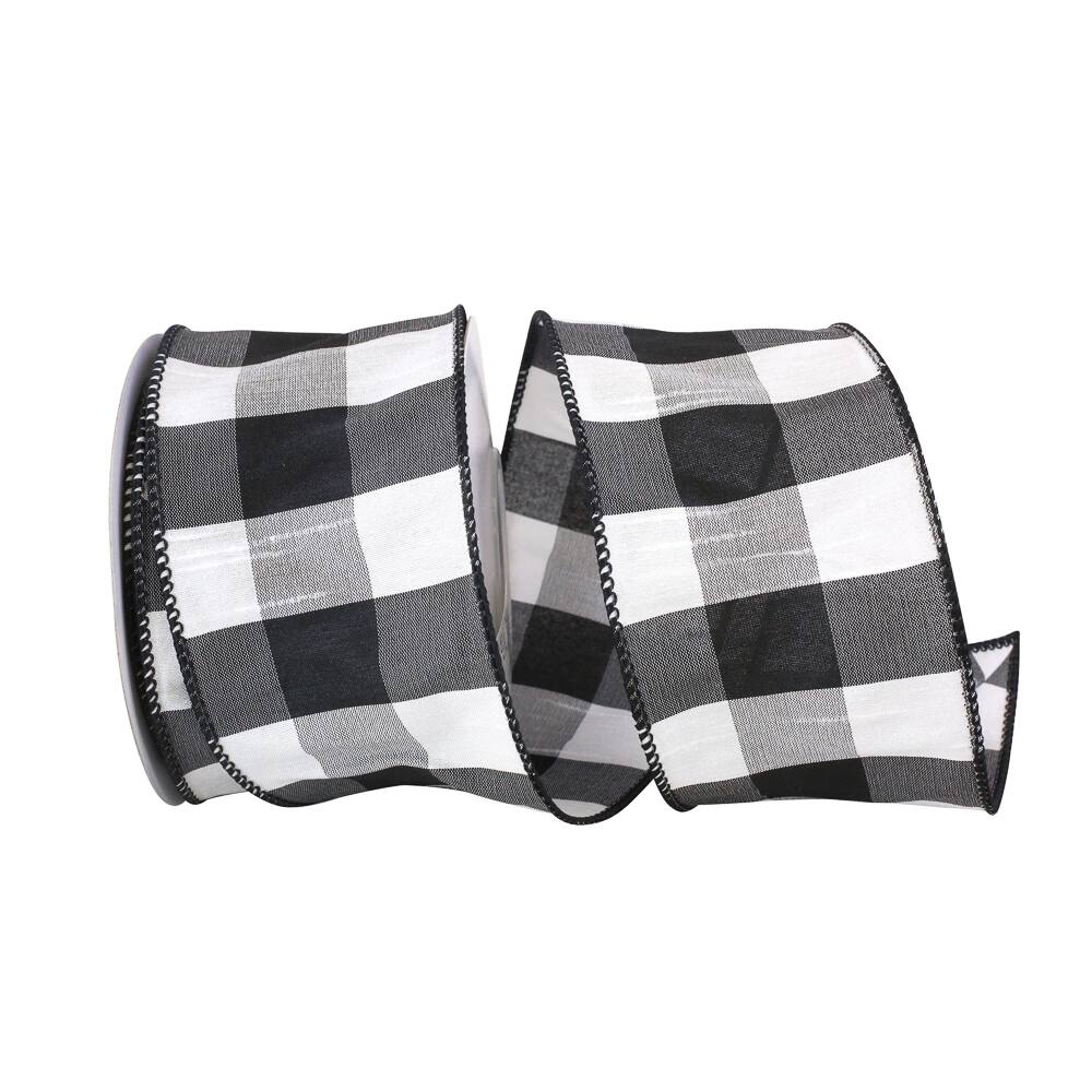 Reliant 2.5" x 10yd. Dupioni Check Grande Wired Ribbon