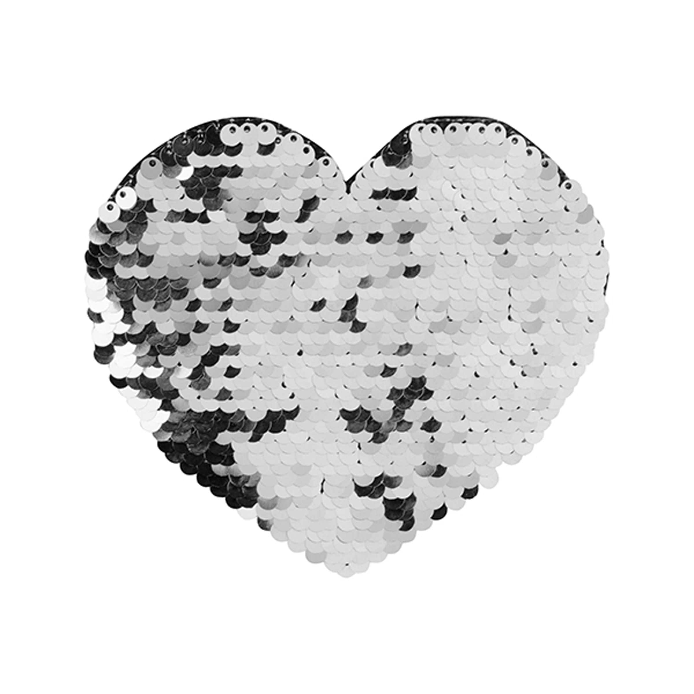 Craft Express Sublimation Heart Shaped Sequin Patches, 2ct.