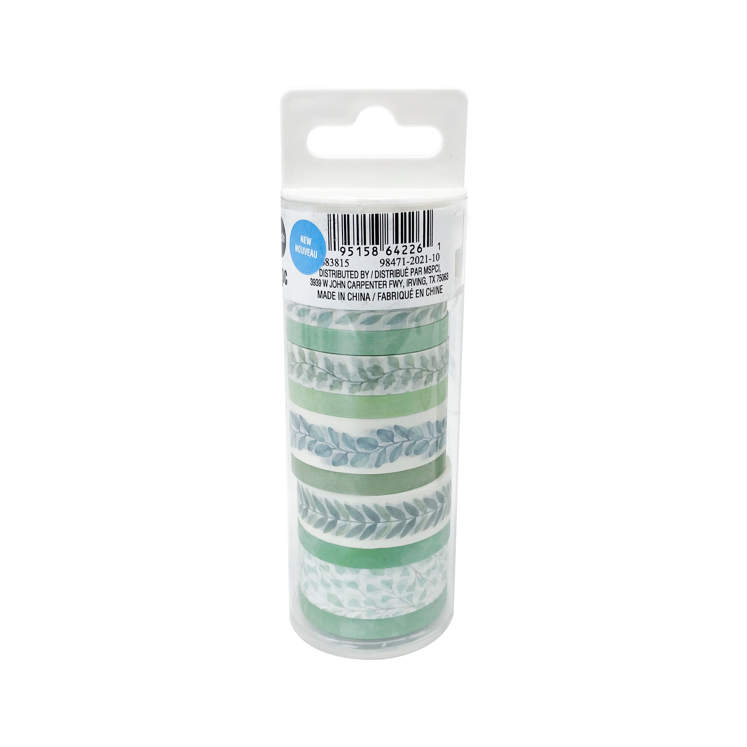 12 Pack: Greenery Washi Tape Set in Tube by Recollections™