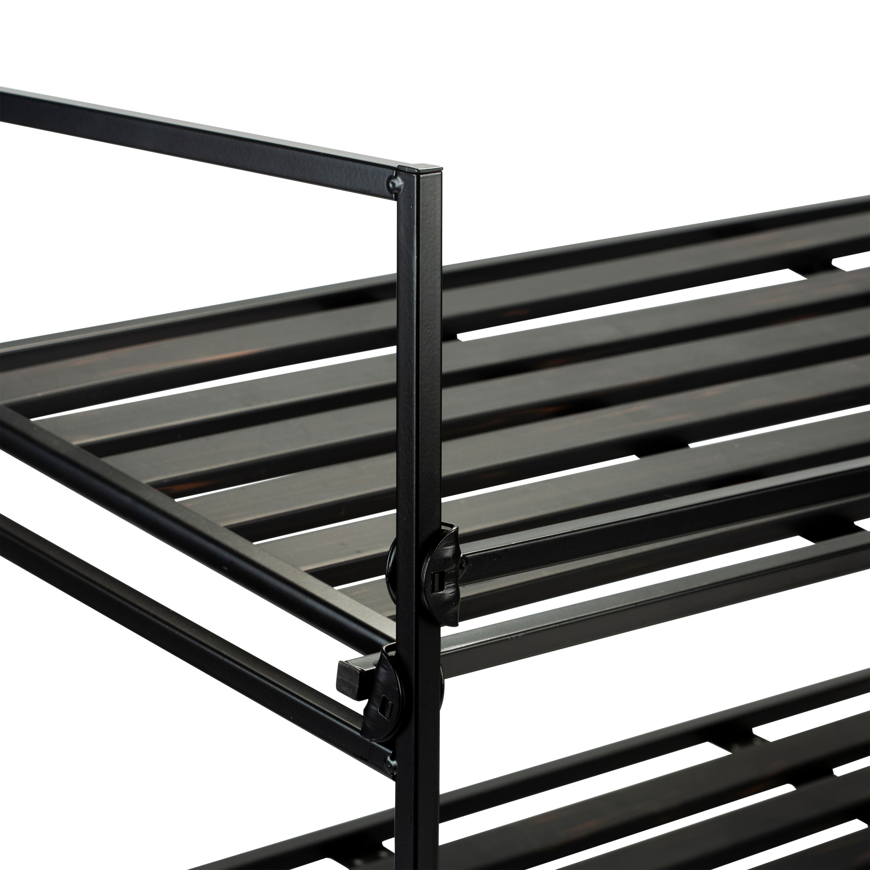 Organize It All Espresso 2-Tier Shoe Rack