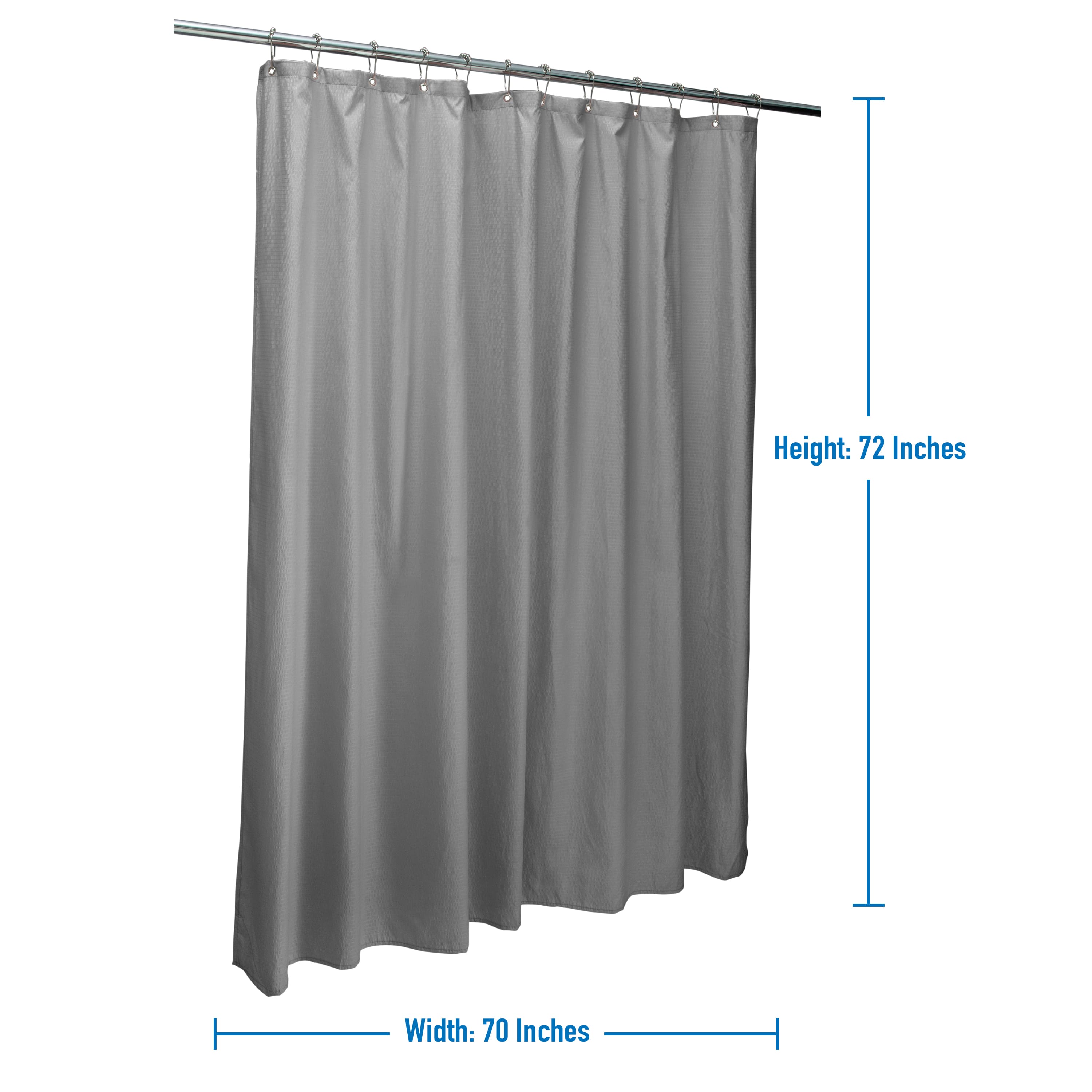 Bath Bliss Microfiber Soft Touch Dash Design Shower Curtain Liner