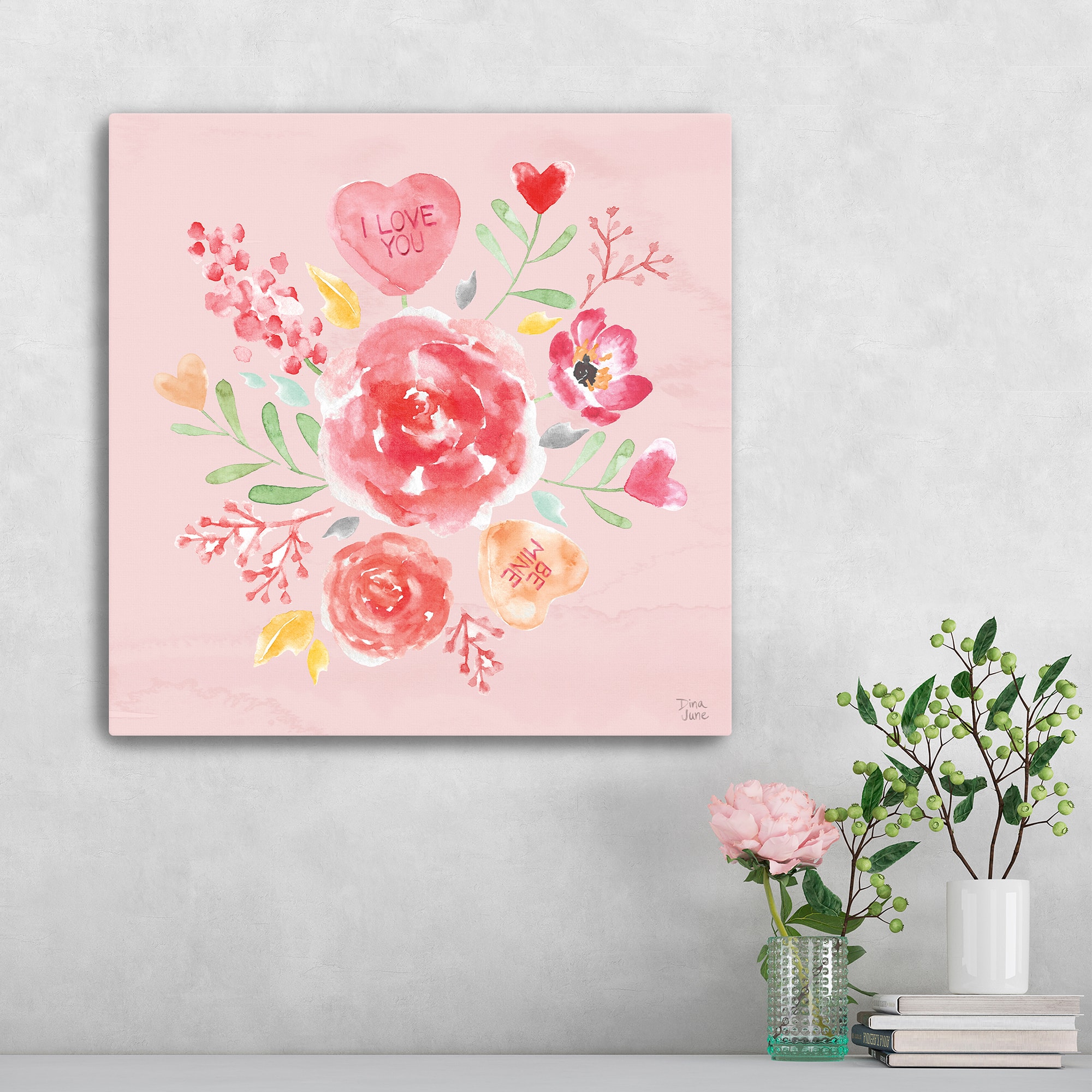 Love Always IV Pink Canvas Giclée Art