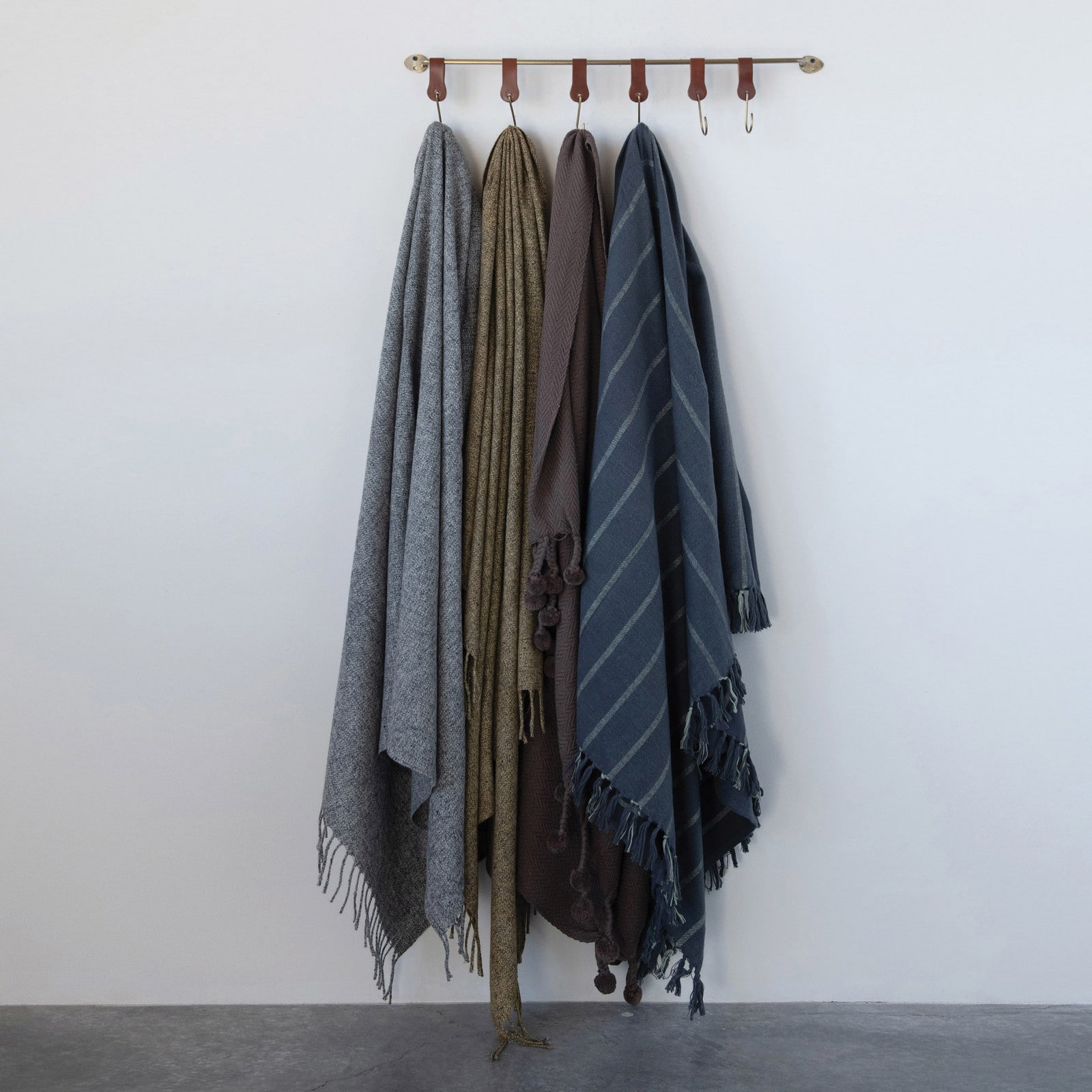 Hello Honey® Iron Colored Woven Cotton Throw Blanket with Tassels