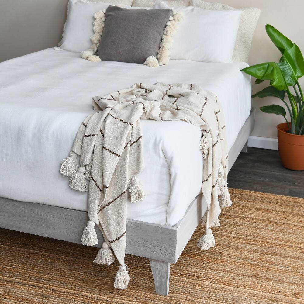 Hello Honey® Striped Cotton Throw Blanket with Tassels