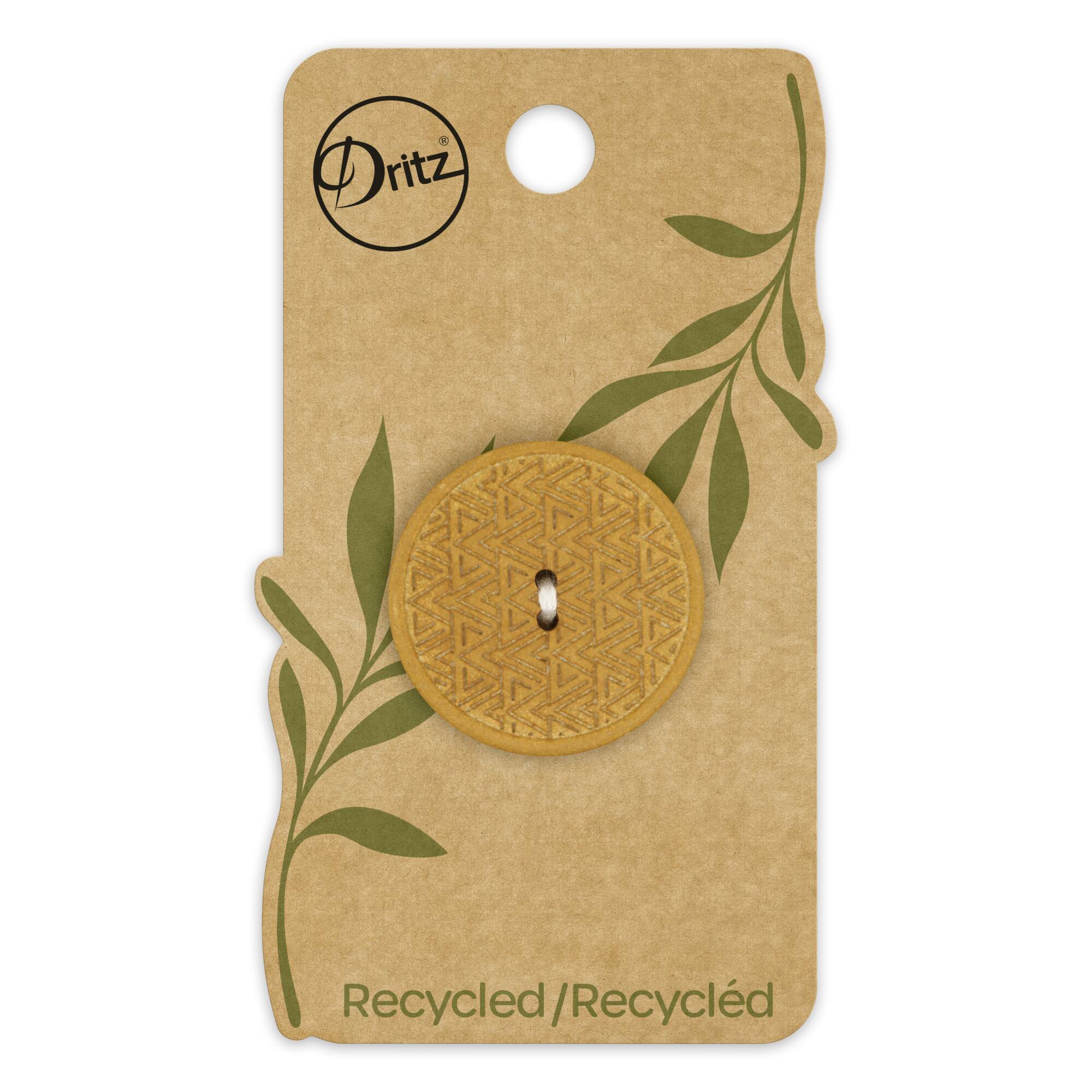 Dritz® 28mm Recycled Hemp Geometric Round Button