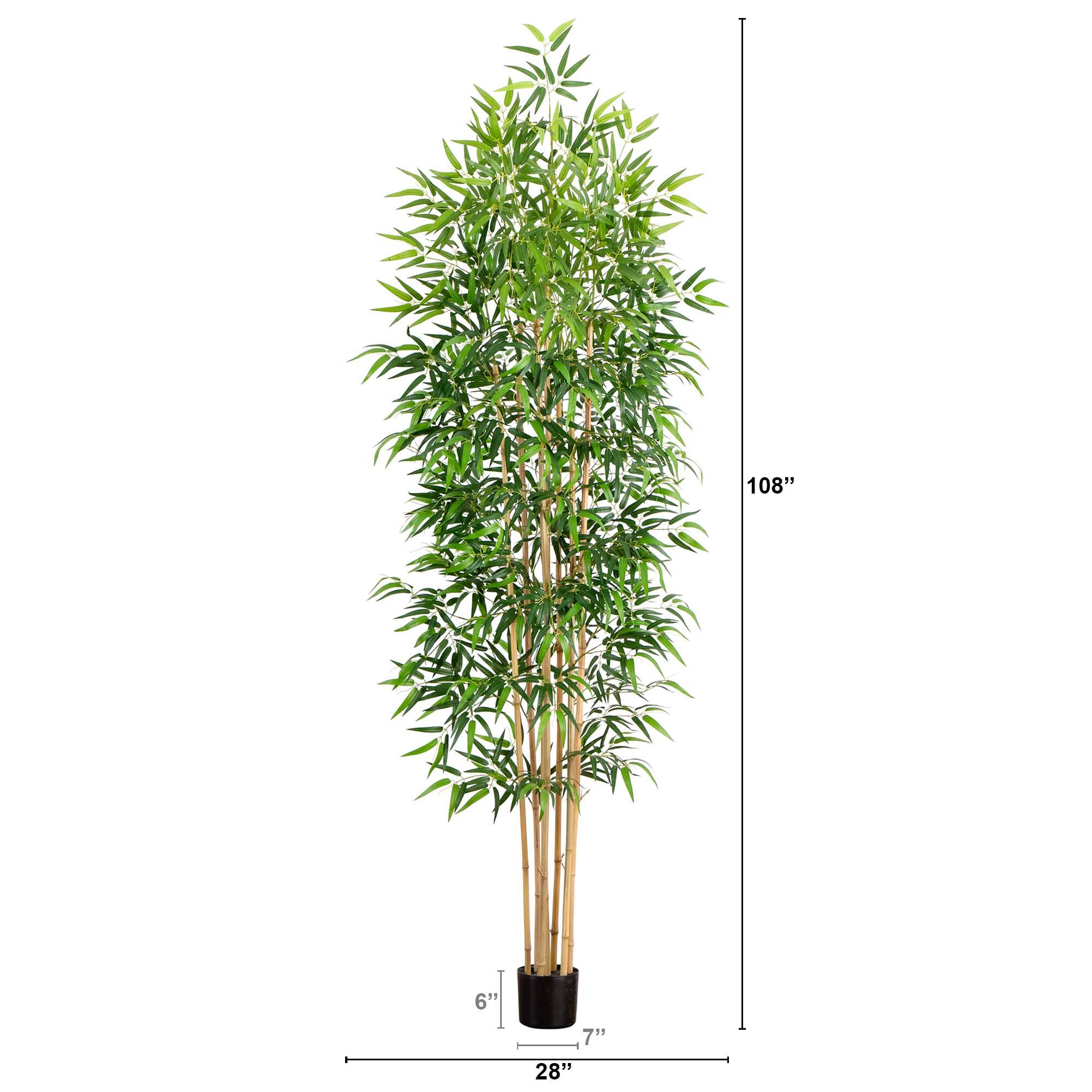 9ft. Potted Bamboo Tree with Real Bamboo Trunks