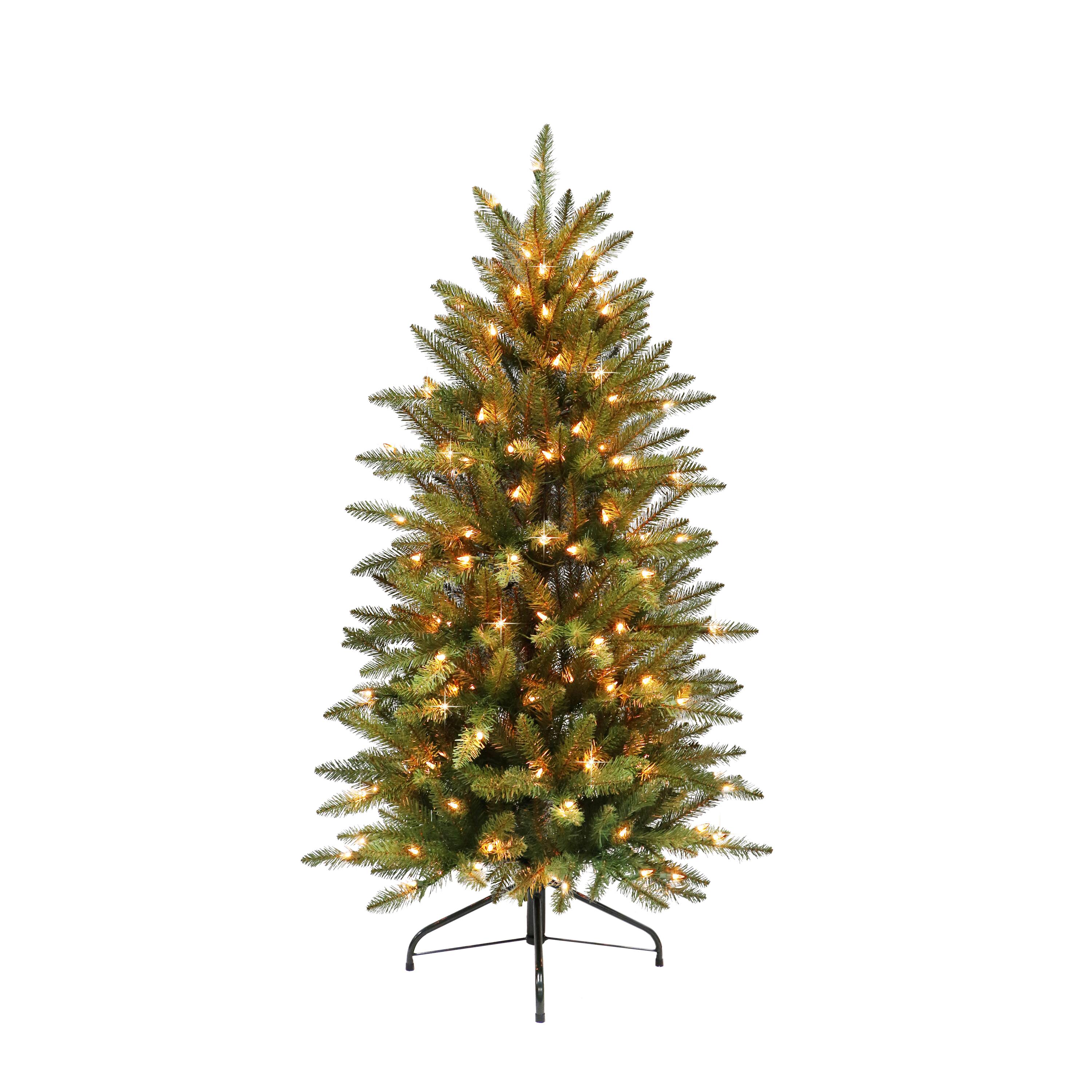 6 Pack: 4.5ft. Pre-Lit Pencil Fraser Fir Artificial Christmas Tree, Clear Lights