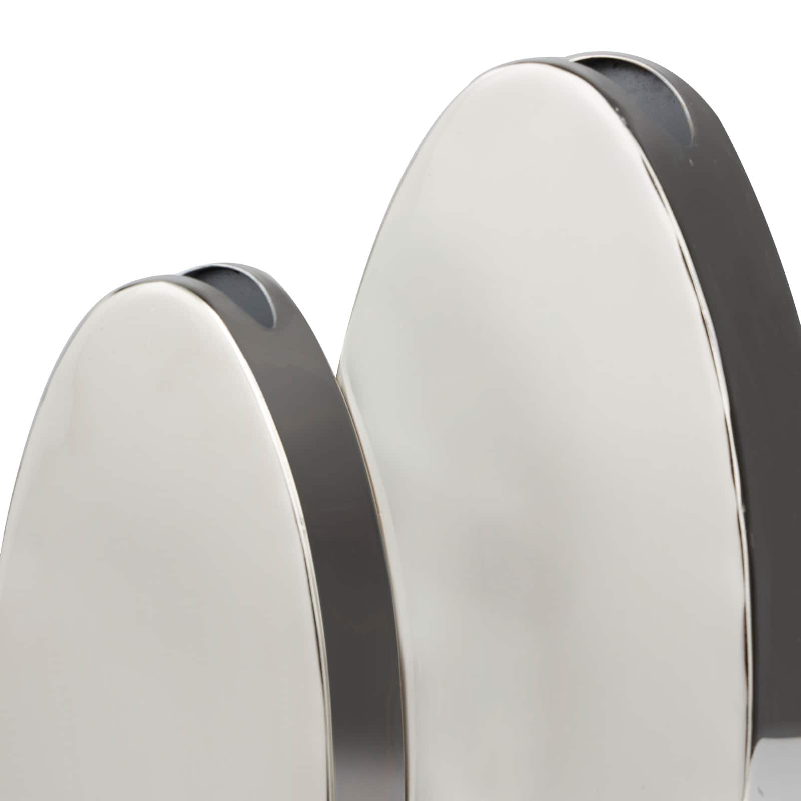 Silver Stainless Steel Vase with a Sleek Mirror Finish Set