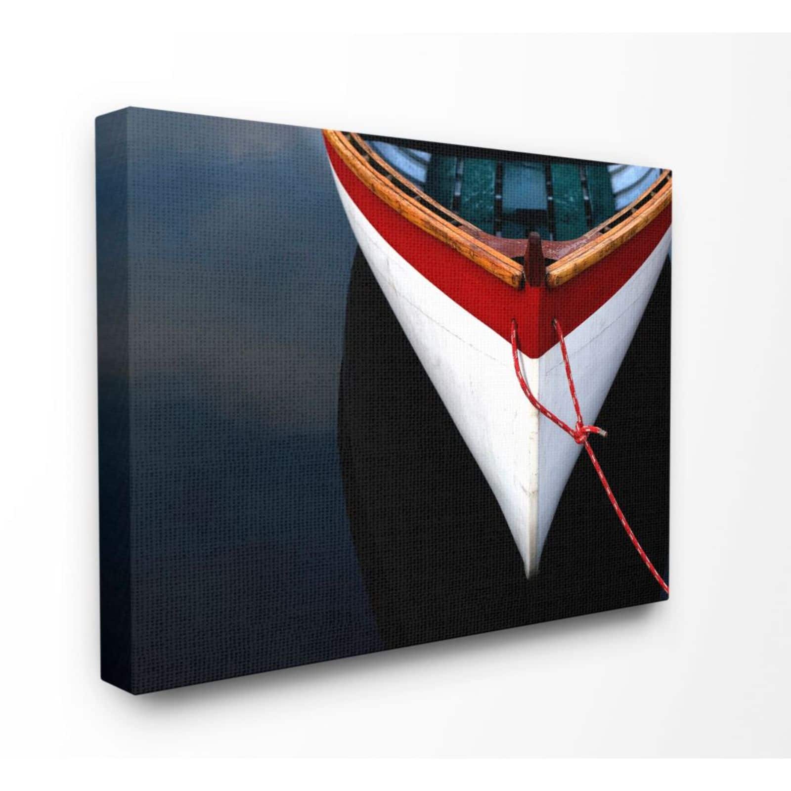 Stupell Industries Docked Wooden Boat Canvas Wall Accent