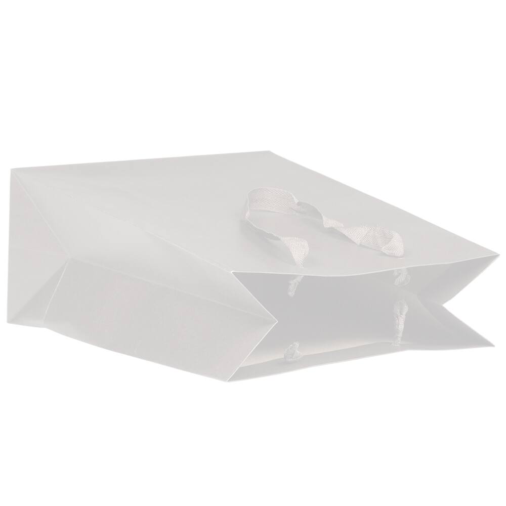JAM Paper Large White Matte Heavy Duty Kraft Gift Bags, 10ct.