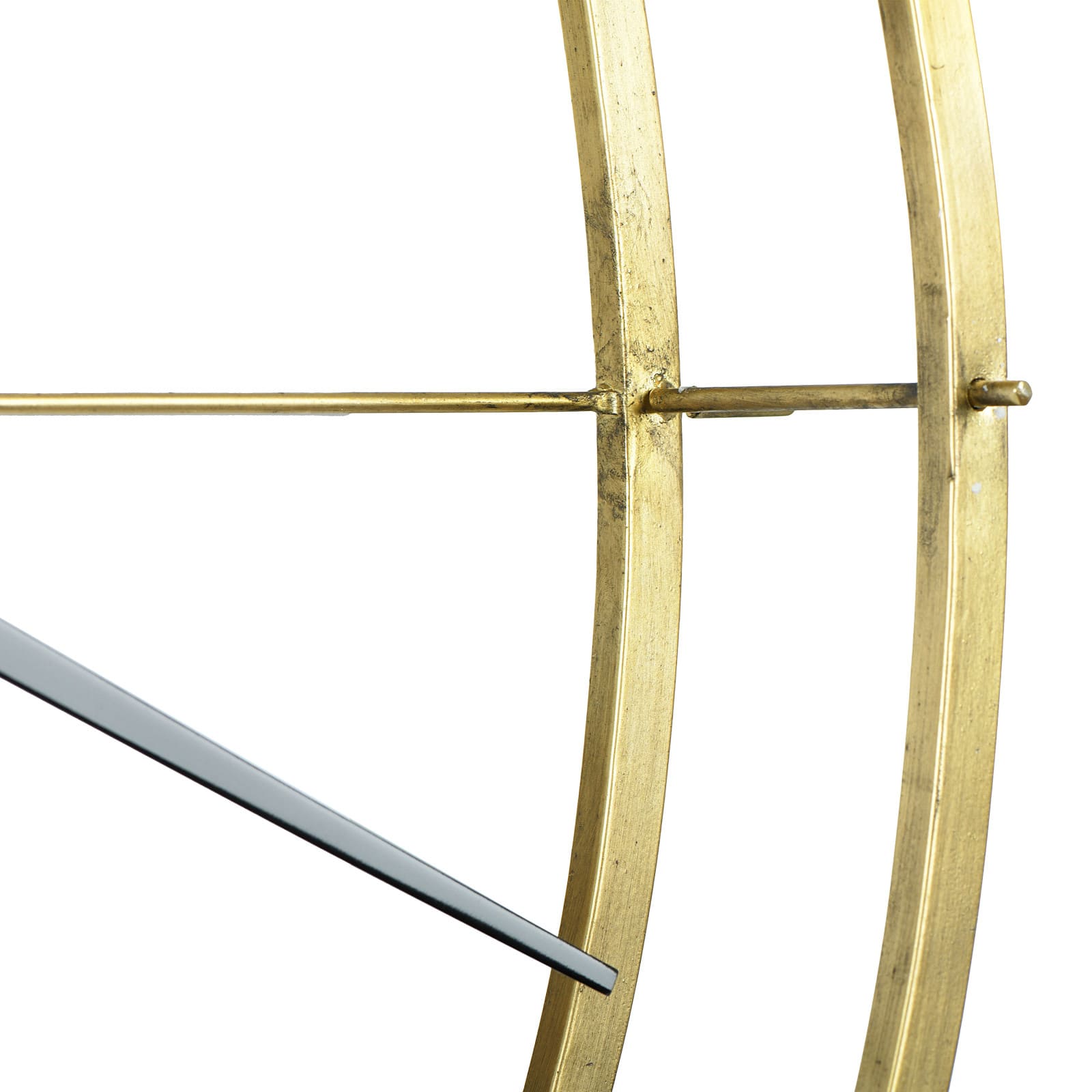 Hello Honey® 2.5ft. Gold Double Frame Round Clock