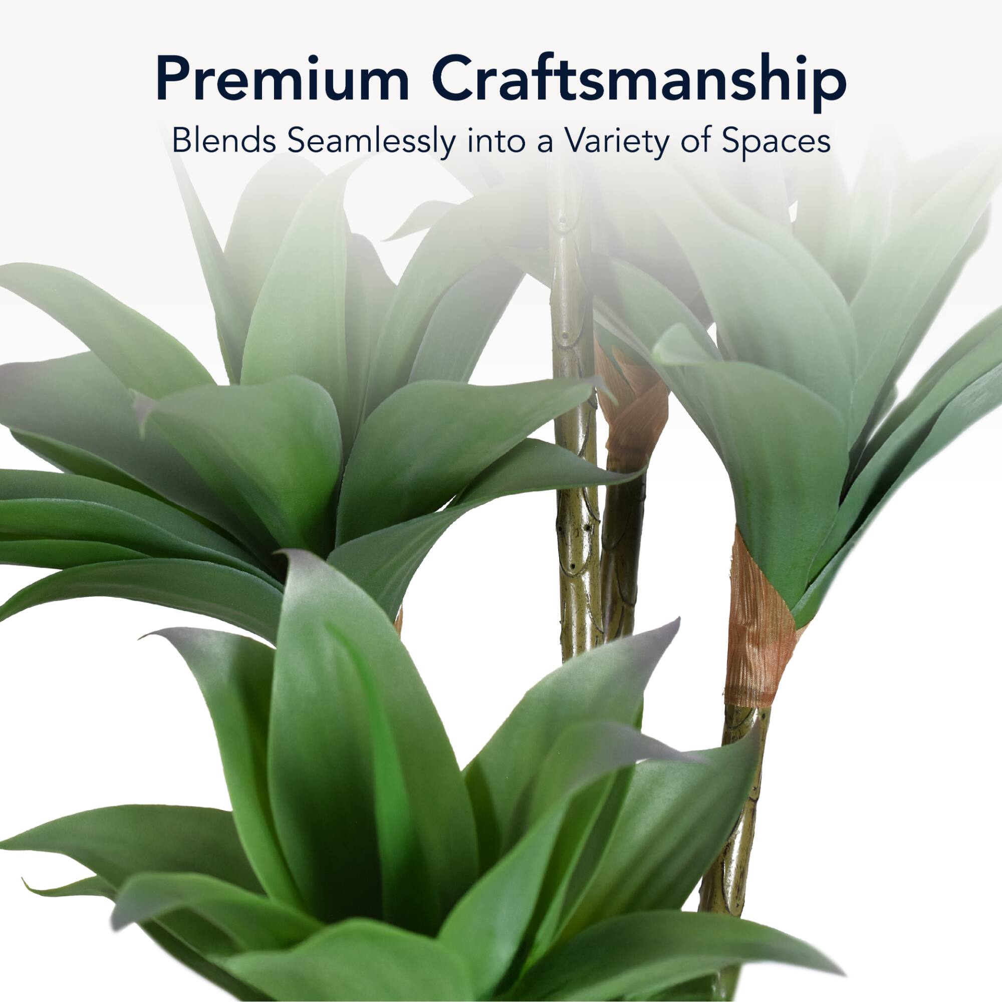 American Art Decor 4ft Artificial Crown Orchid Tree in Cement Pot Faux Plant