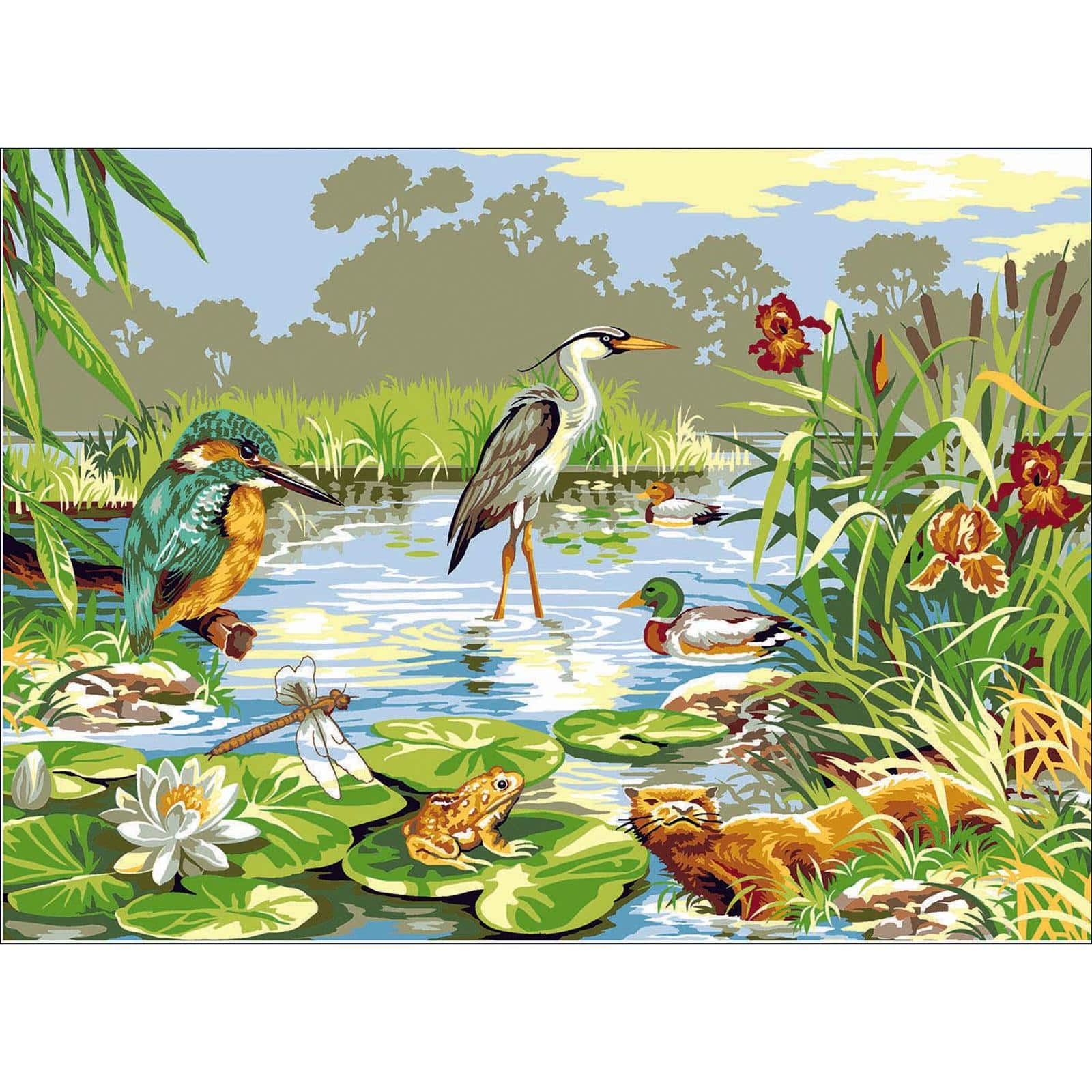 Seg De Paris Life in the Marshes Printed Tapestry Canvas
