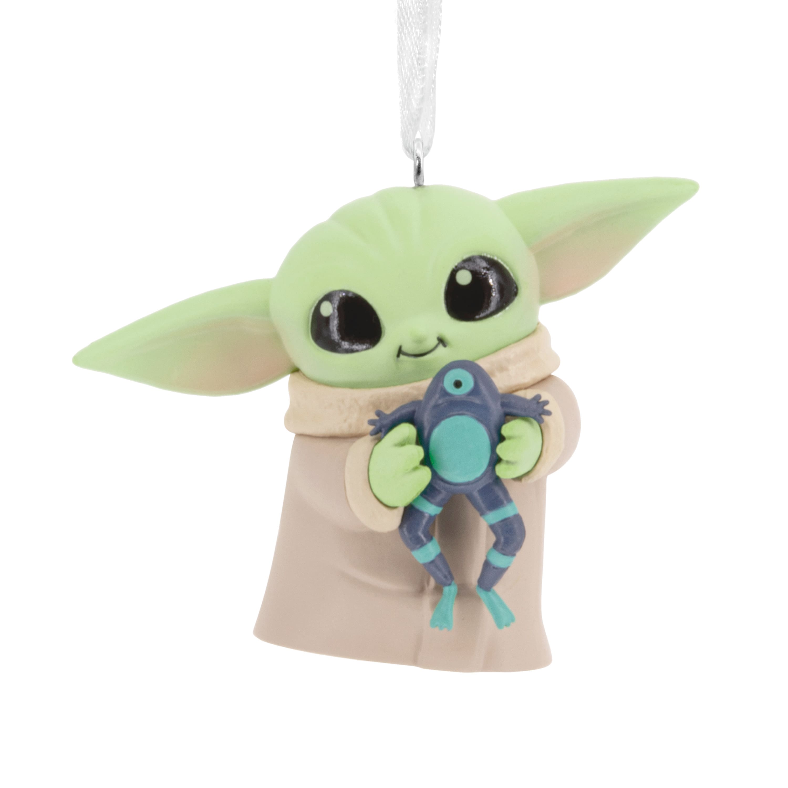 Hallmark Star Wars: The Mandalorian Grogu with Frog Christmas Tree Ornament - Multicolor