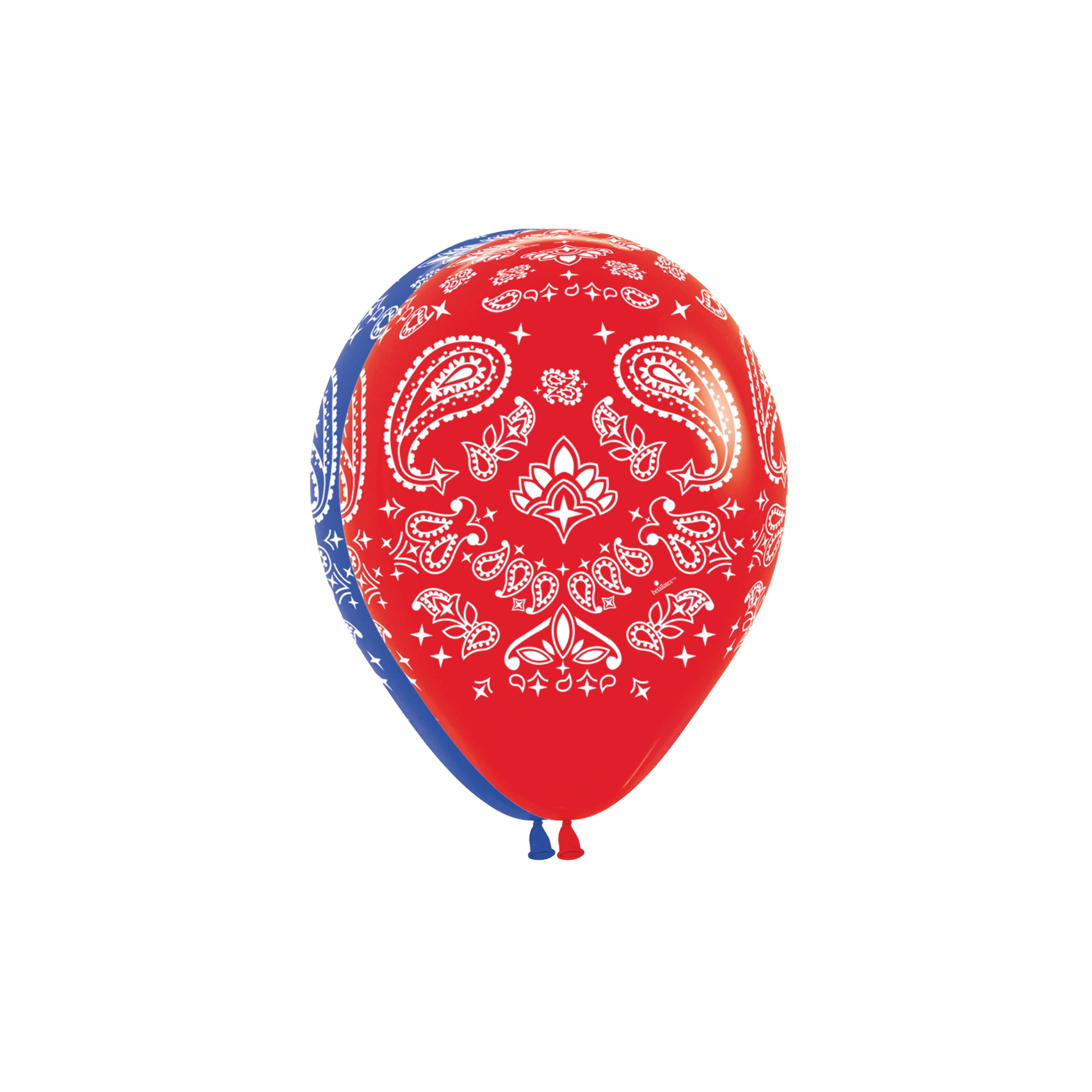 50 Pack: 11" Multicolor Bandana Latex Balloons